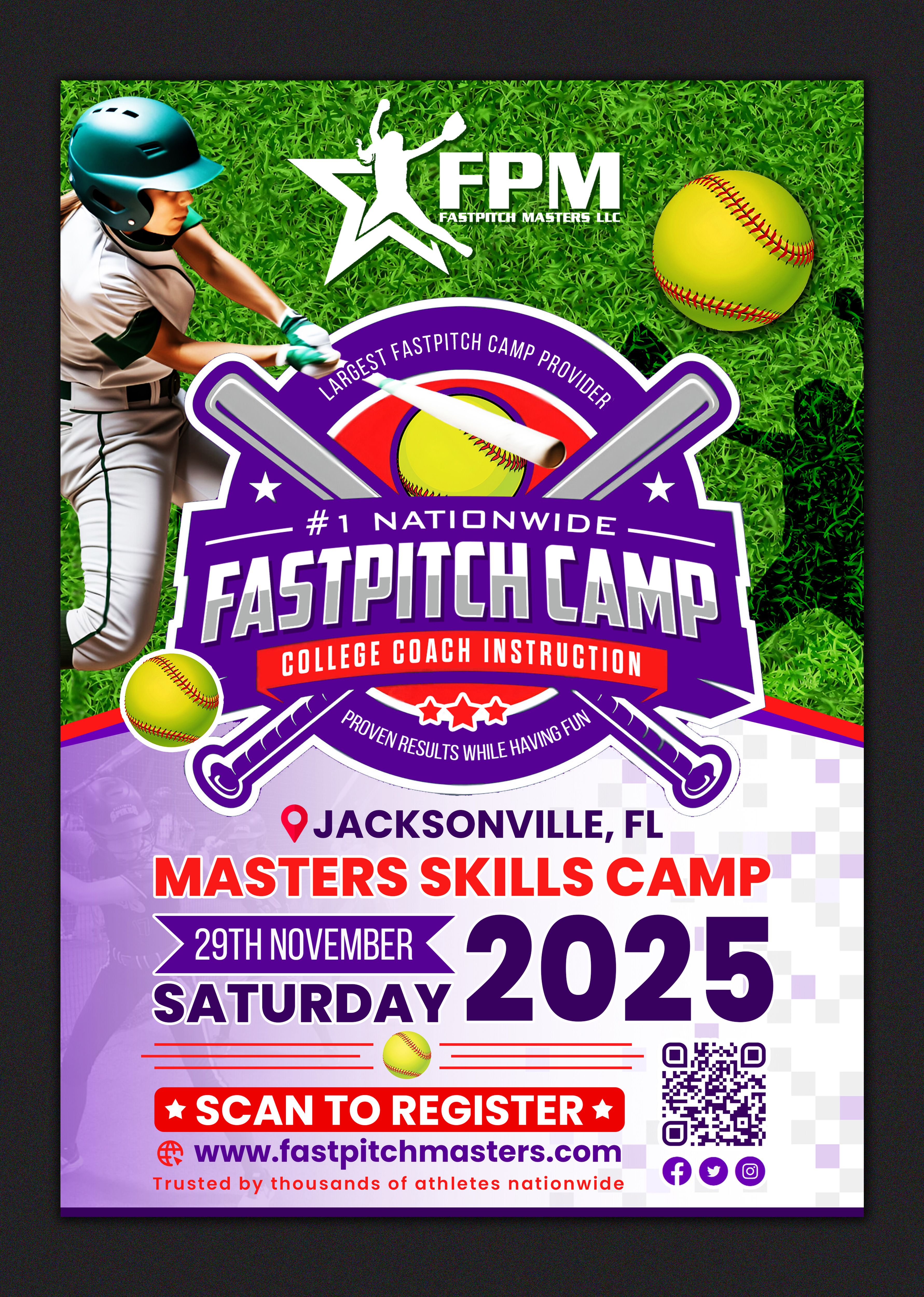 Design de Flyer par SAI DESIGNS pour Fastpitch Masters LLC | Design #36021858