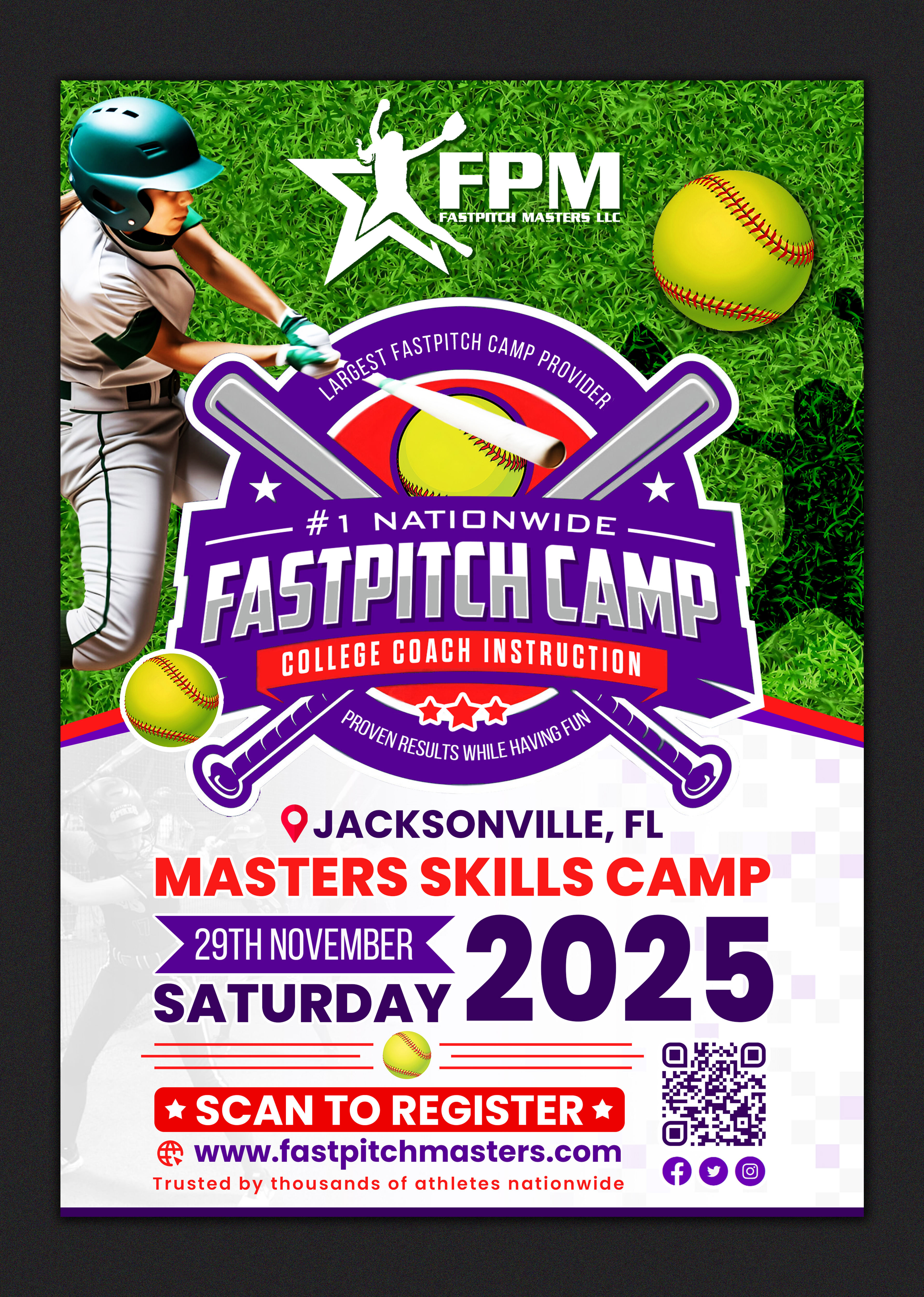 Design de Flyer par SAI DESIGNS pour Fastpitch Masters LLC | Design #36022674