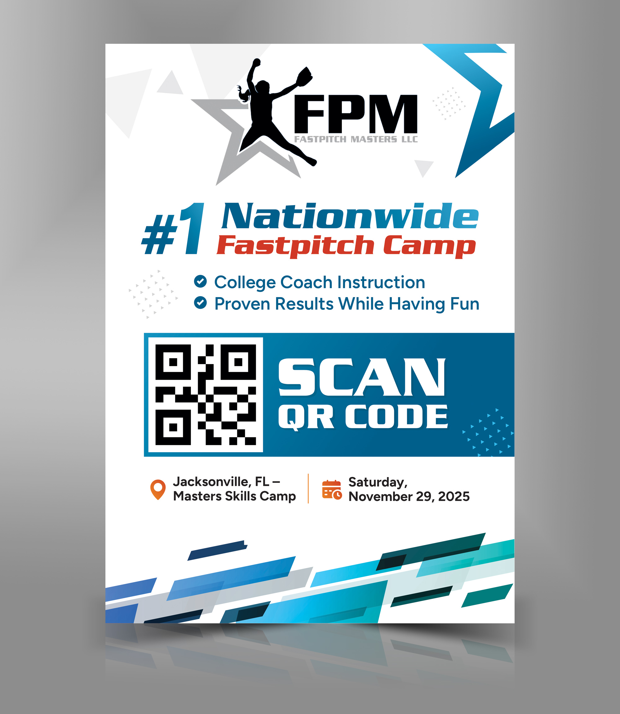 Flyer Design by Dzhafir for Fastpitch Masters LLC | Design #36021336