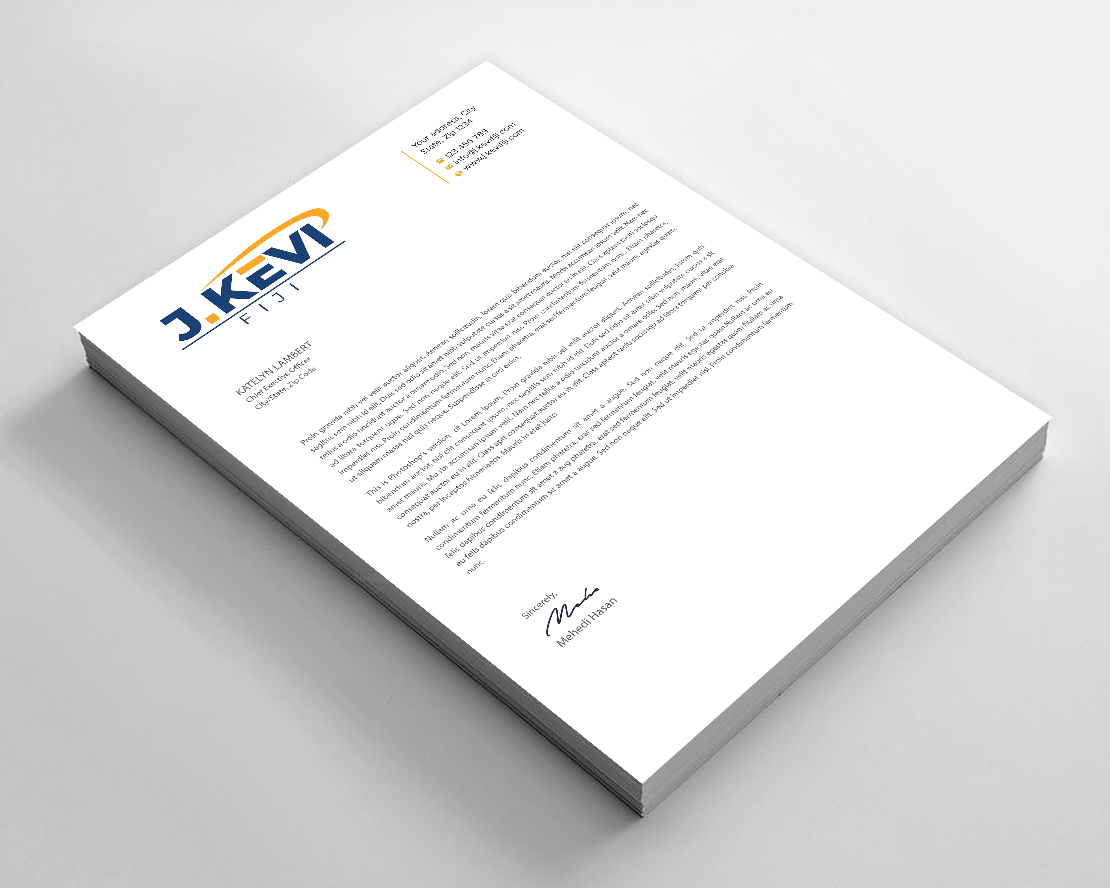 Letterhead Design by Expert Bappy for this project | Design #36024566