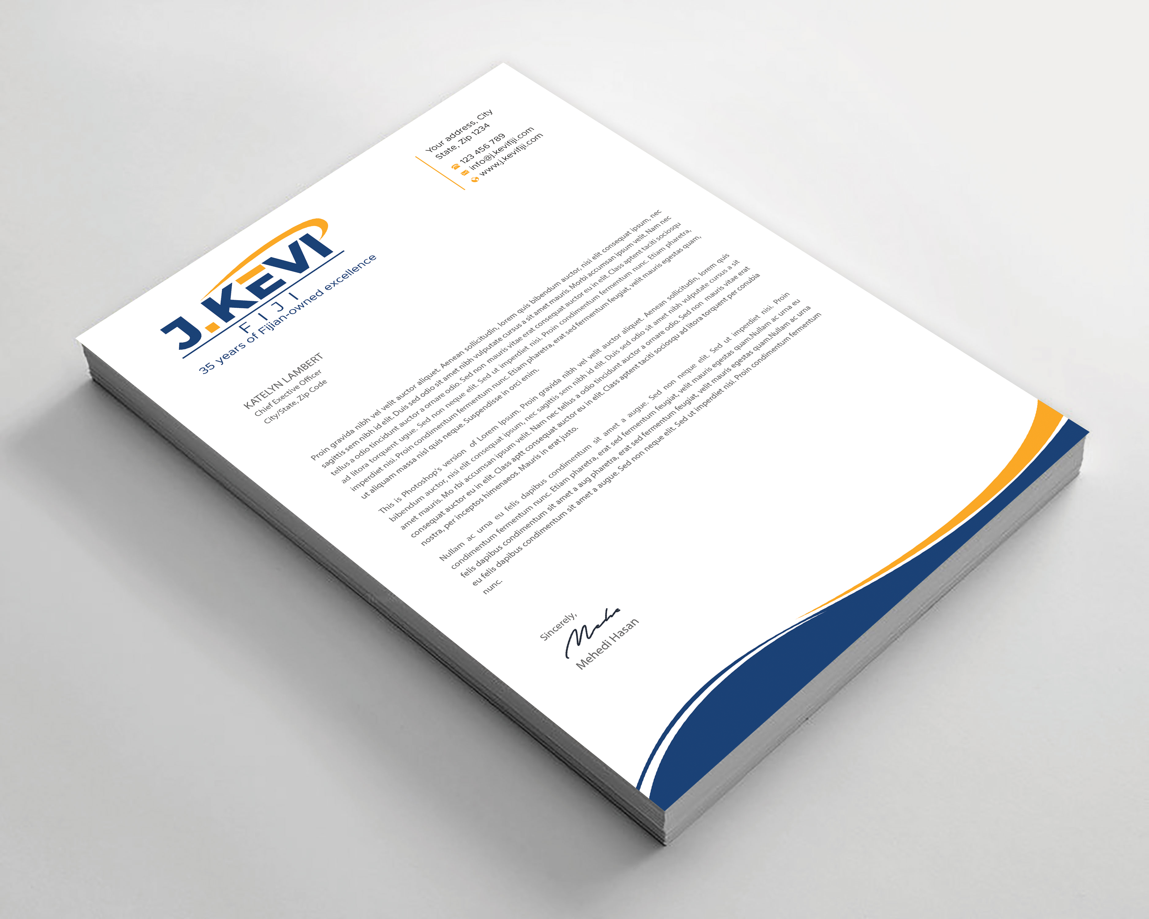 Letterhead Design by Expert Bappy for this project | Design #36024735