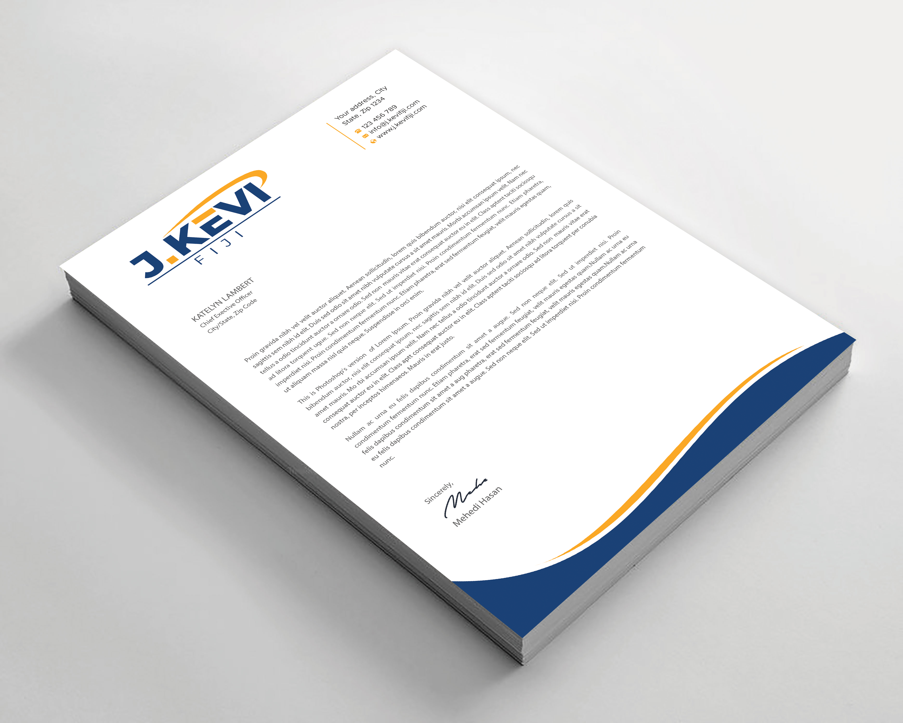 Letterhead Design by Expert Bappy for this project | Design #36027725