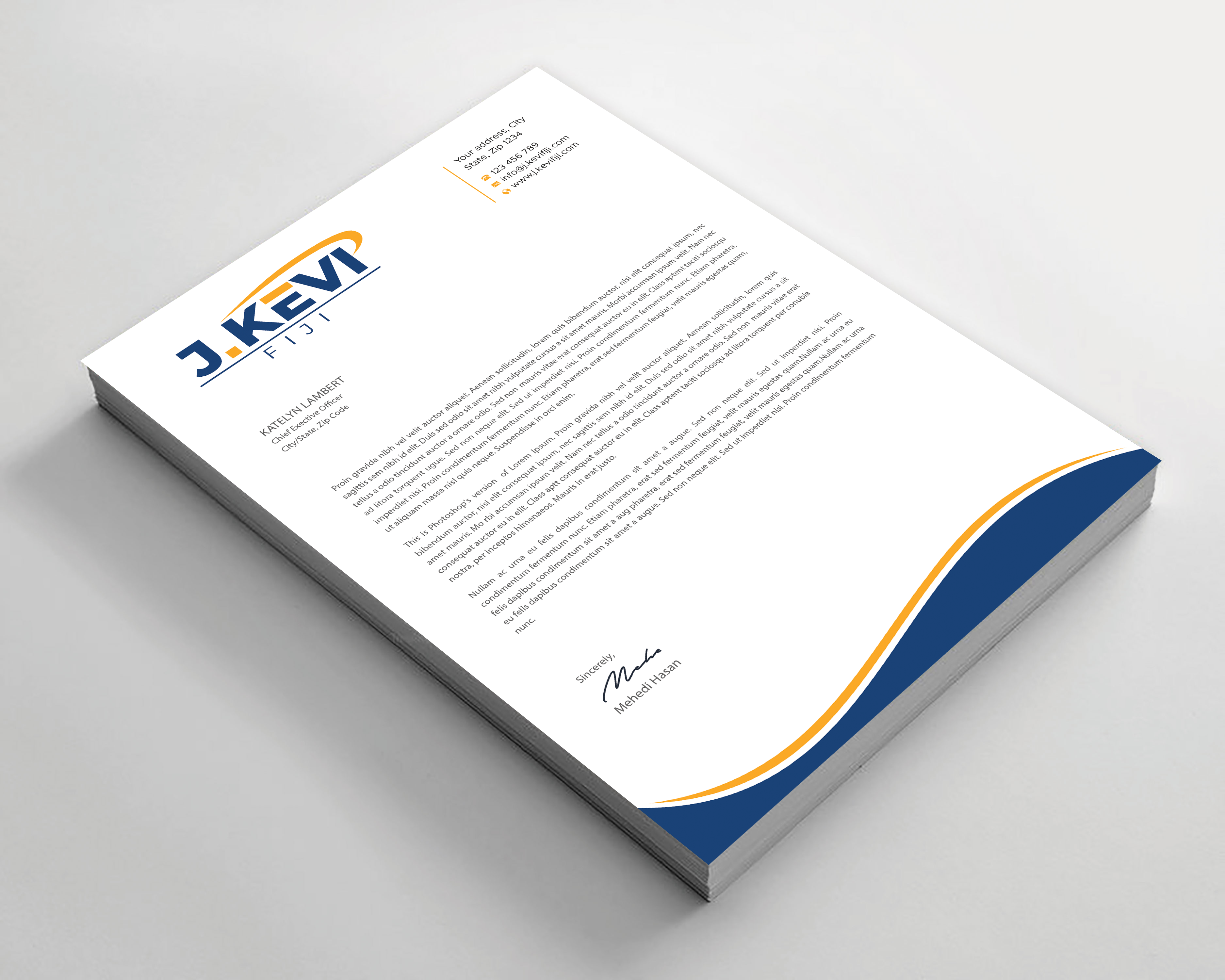 Letterhead Design by Expert Bappy for this project | Design #36027731