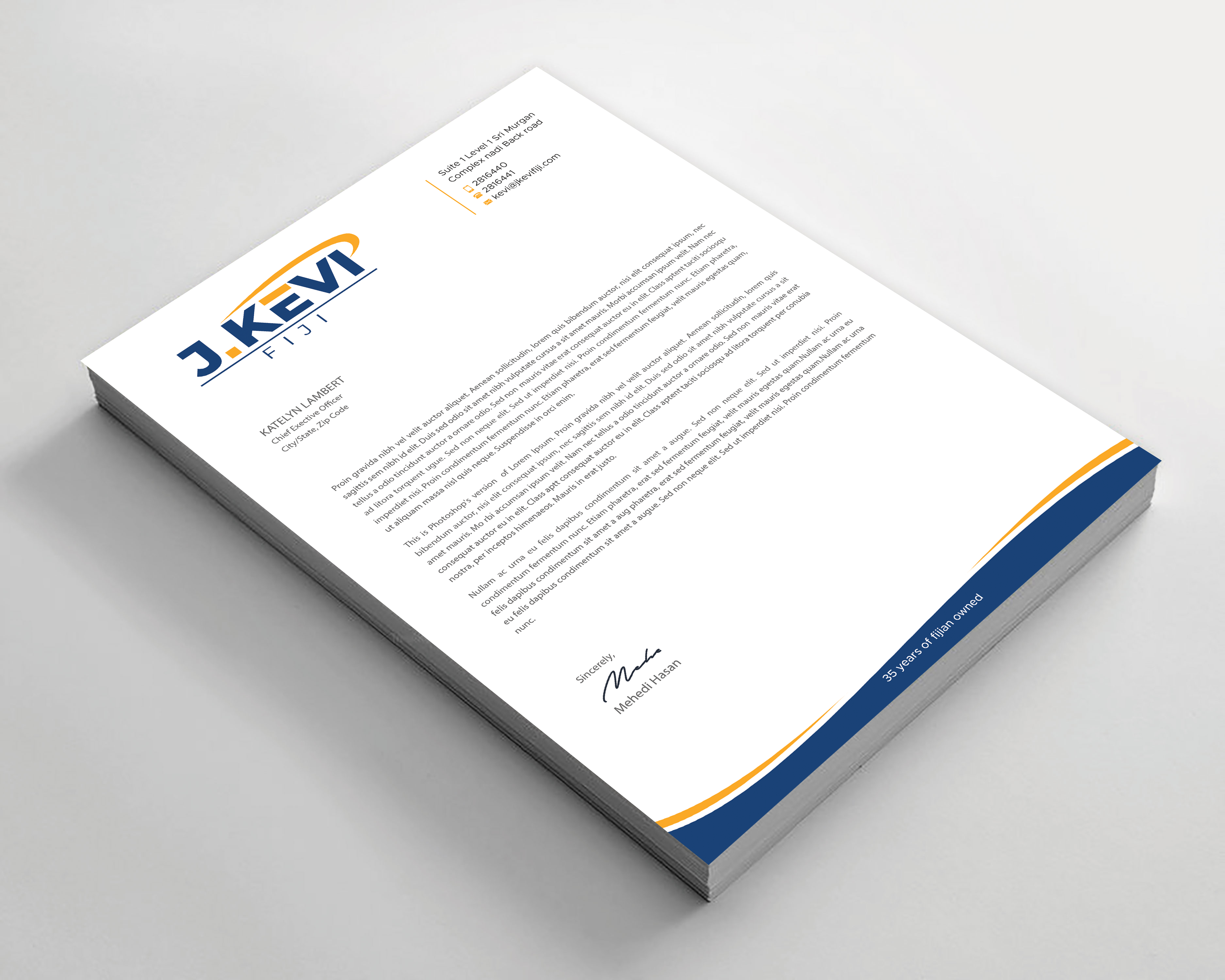 Letterhead Design by Expert Bappy for this project | Design #36096066