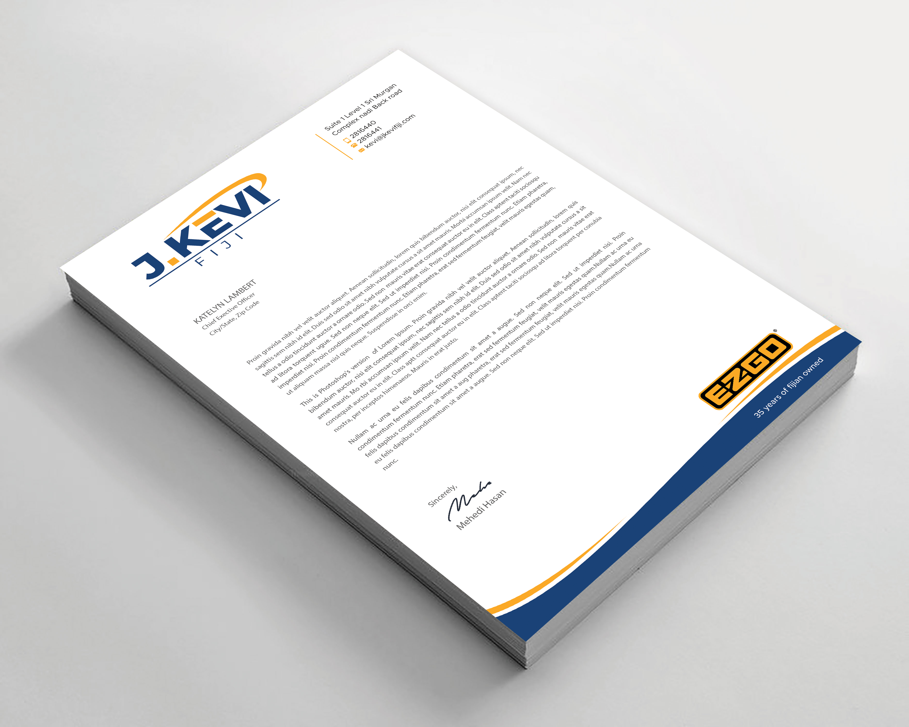 Letterhead Design by Expert Bappy for this project | Design #36162807