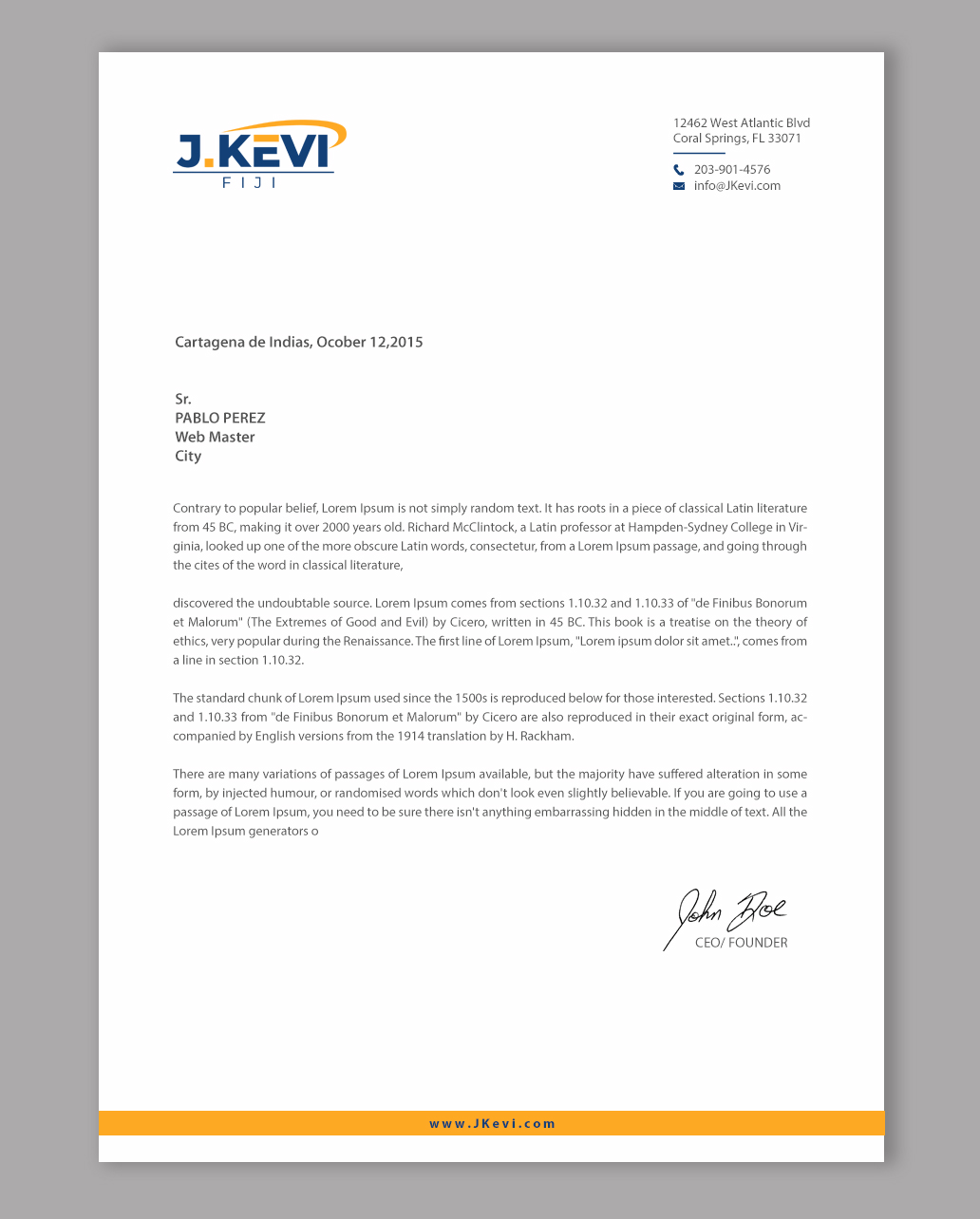 Letterhead Design by chandrayaan.creative for this project | Design #36026437