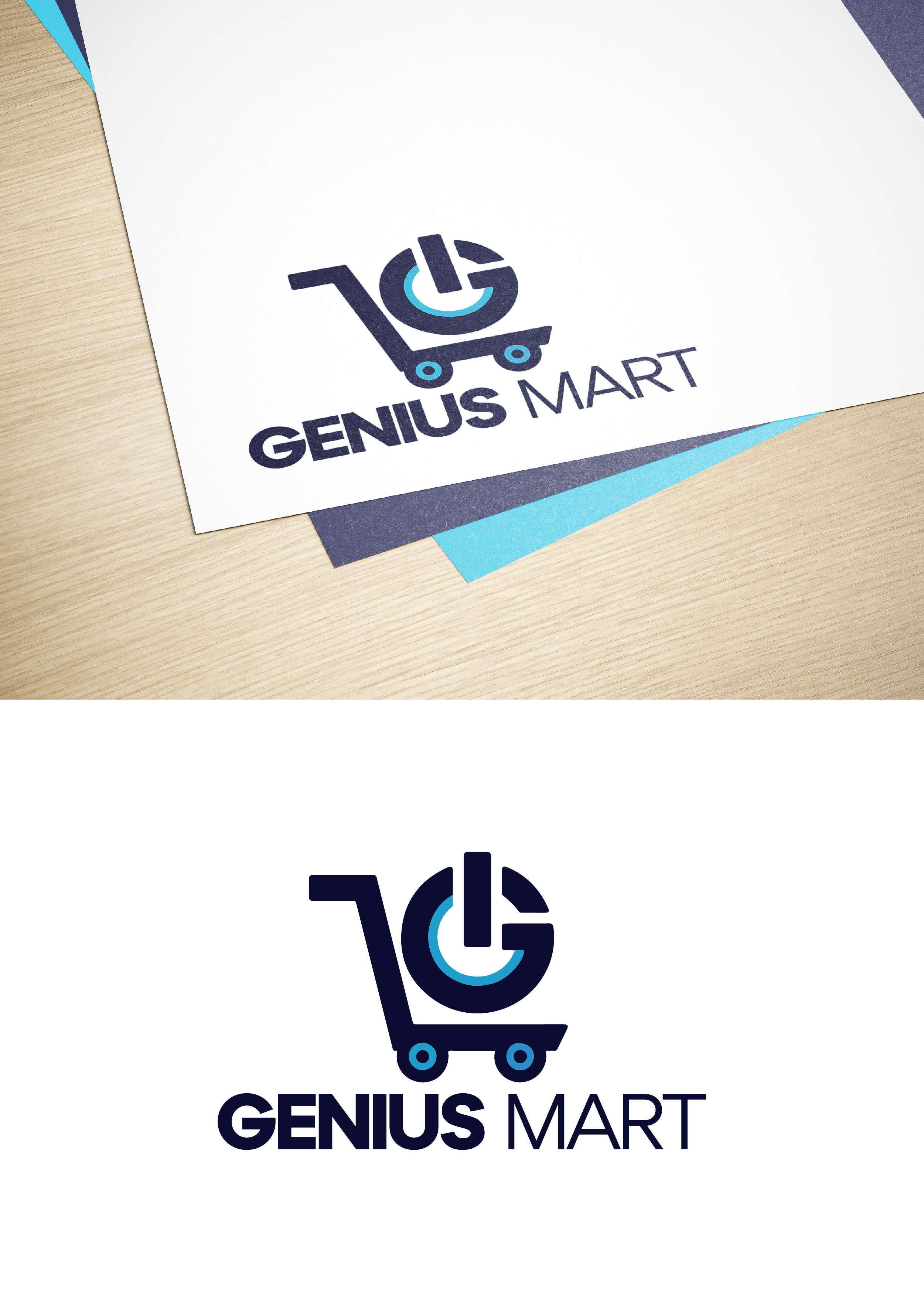 Logo Design by THE DESIGN MAN for Genius Mart, Inc. | Design #36039921