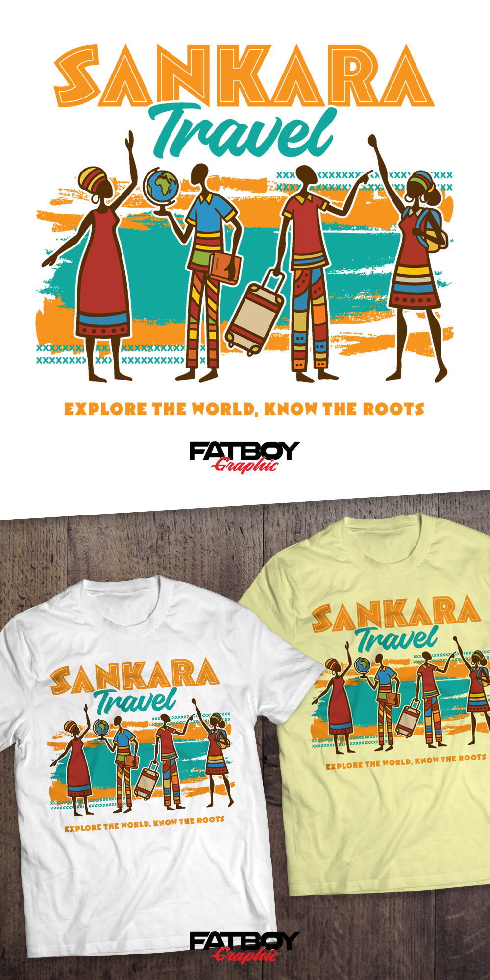 T-shirt Design by Fatboy Graphic for Sankara Partners Inc./Sankara Travel  | Design #36048488