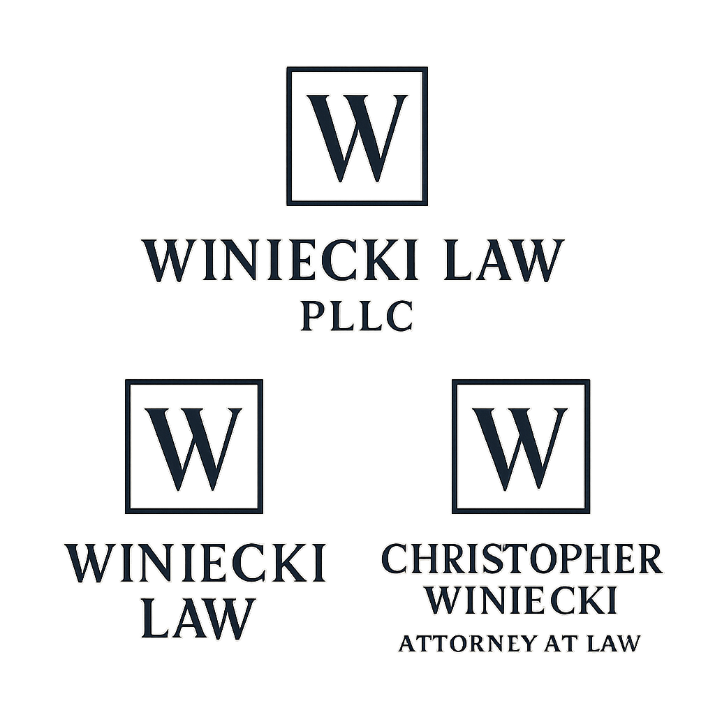 Logo Design by AMBStudio for Winiecki Law PLLC | Design #36084153