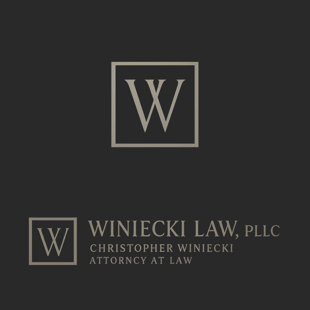 Design de Logo par AMBStudio pour Winiecki Law PLLC | Design #36084203