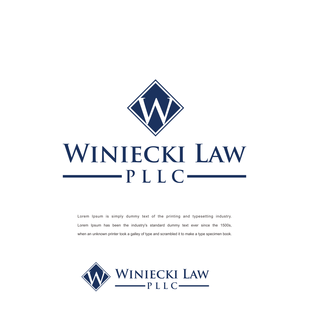 Logo-Design von Buntu Pol für Winiecki Law PLLC | Design #36059372