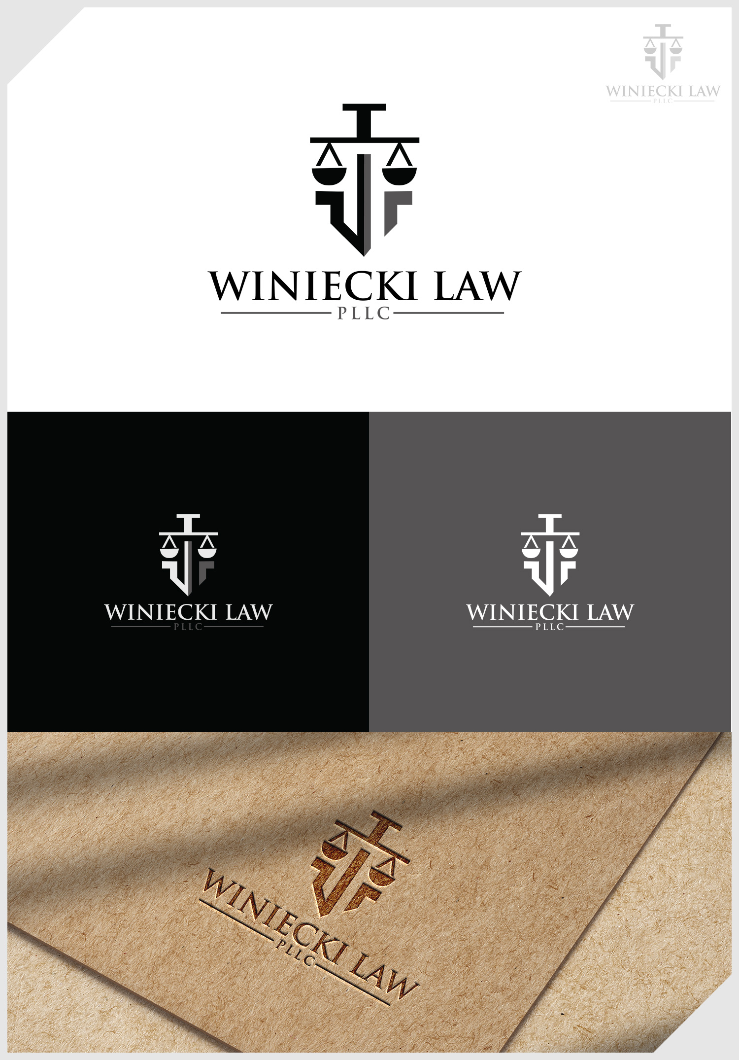 Logo Design by IDesign1606 for Winiecki Law PLLC | Design #36056223