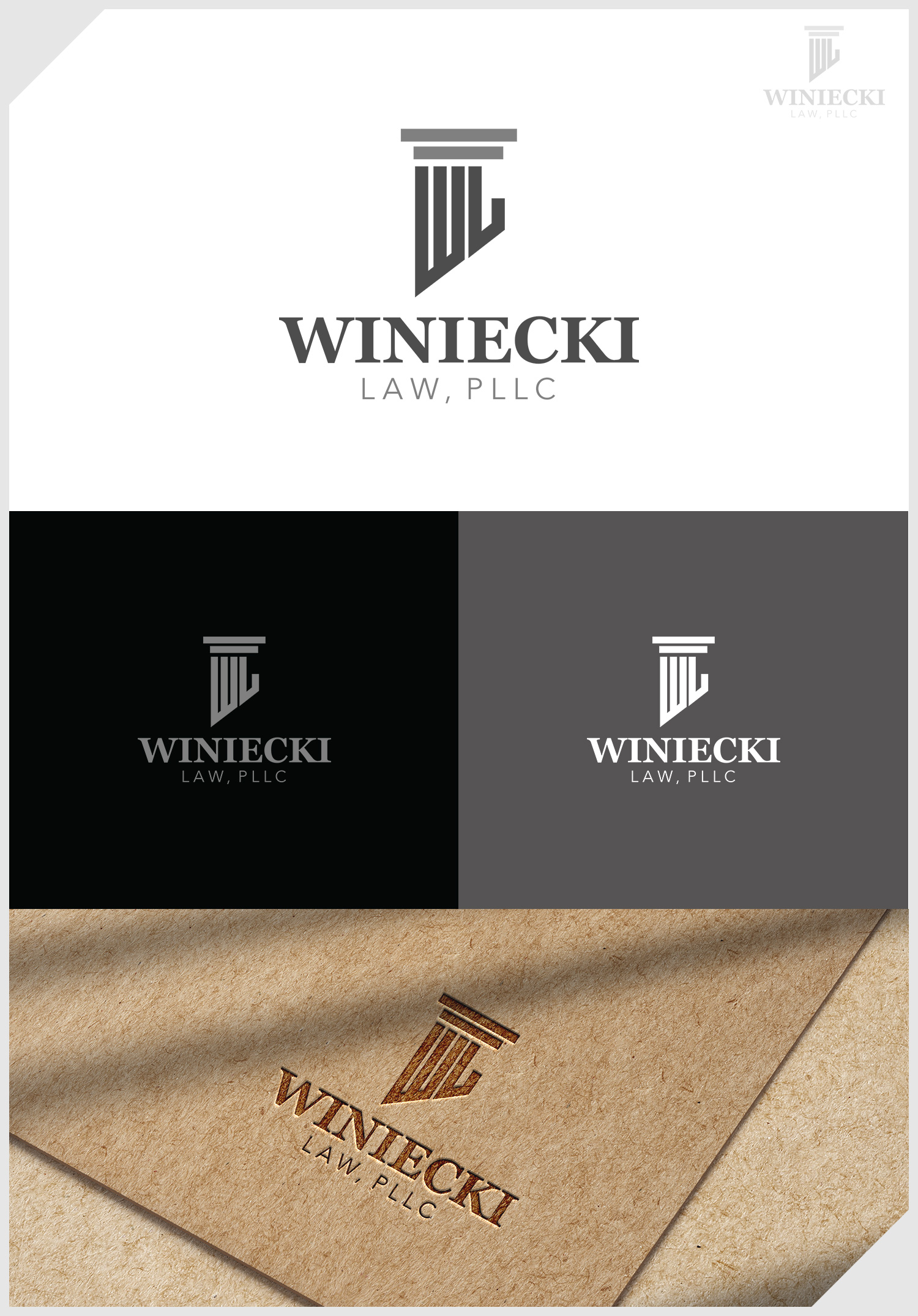 Logo Design by IDesign1606 for Winiecki Law PLLC | Design #36056301