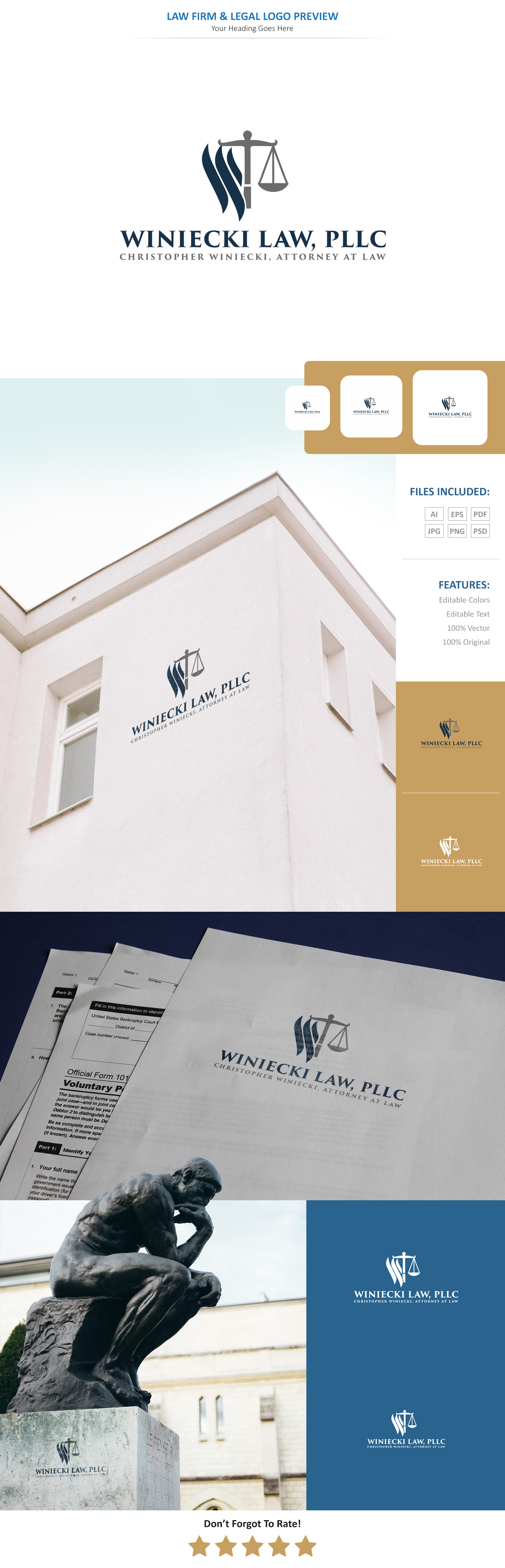 Logo Design by VectorForge for Winiecki Law PLLC | Design #36050348