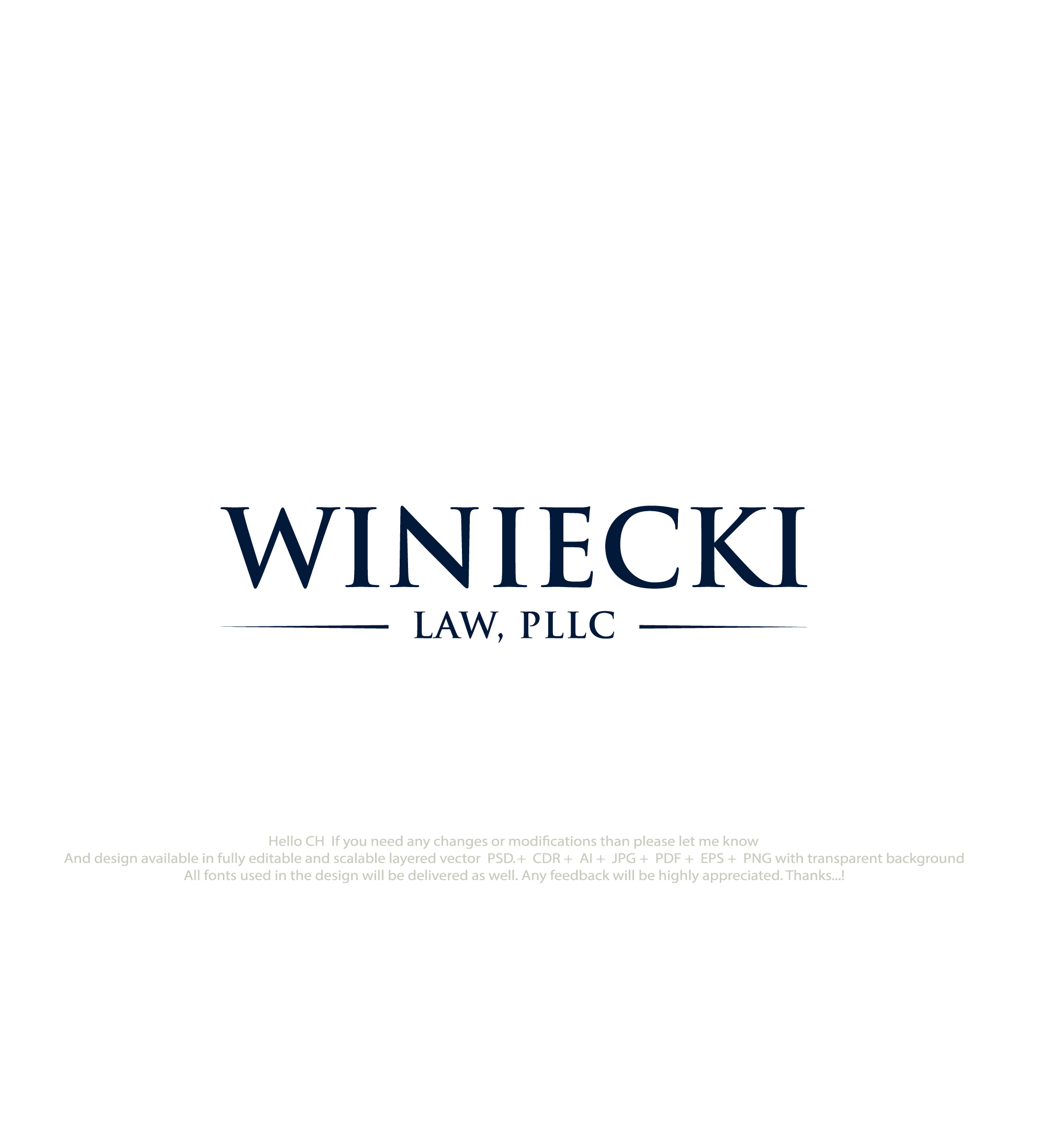 Logo-Design von NexaBrand für Winiecki Law PLLC | Design #36120948