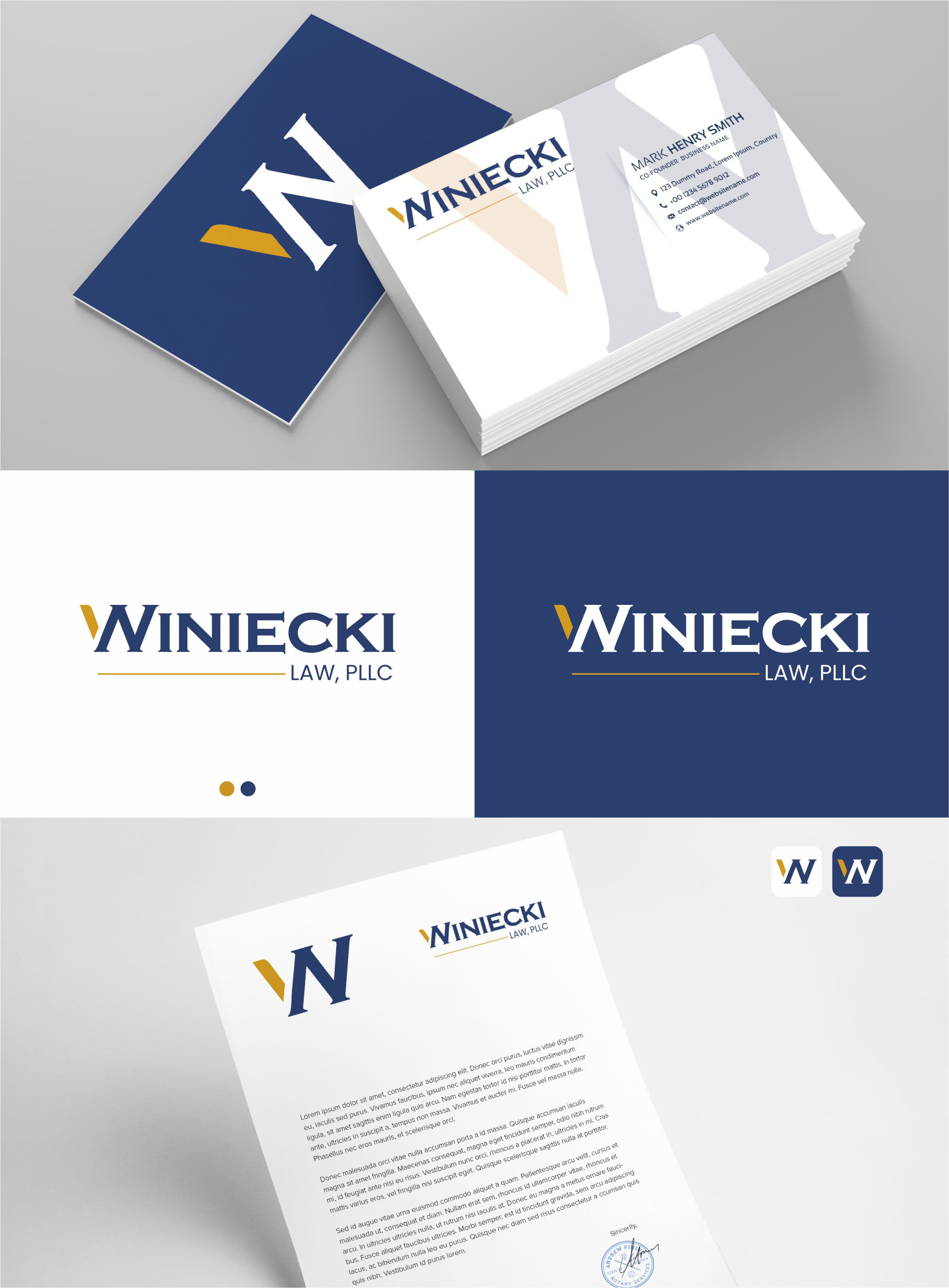 Logo-Design von JoiceSinatra für Winiecki Law PLLC | Design #36082189