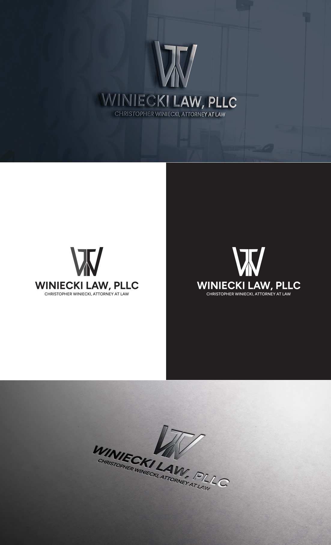 Diseño de Logo por GLDesigns para Winiecki Law PLLC | Diseño #36049575