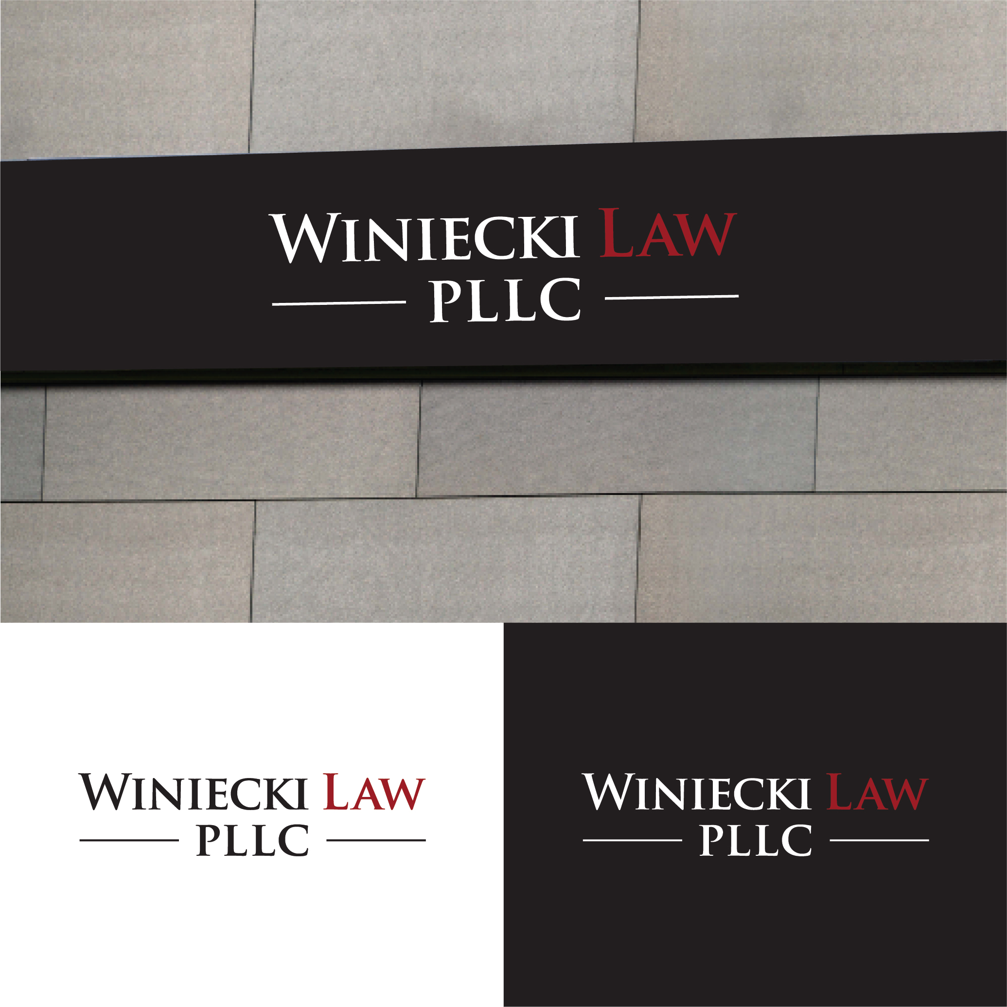 Logo Design by GraphicTec for Winiecki Law PLLC | Design #36109136