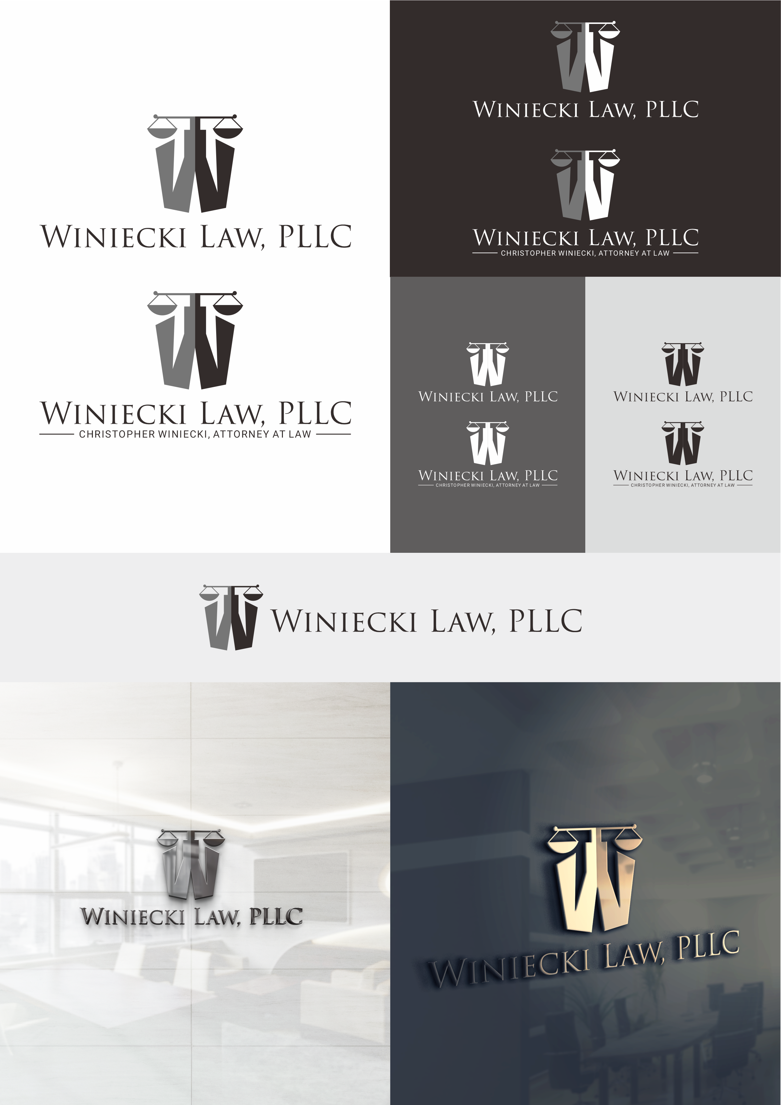 Diseño de Logo por UP_Creative para Winiecki Law PLLC | Diseño #36083169