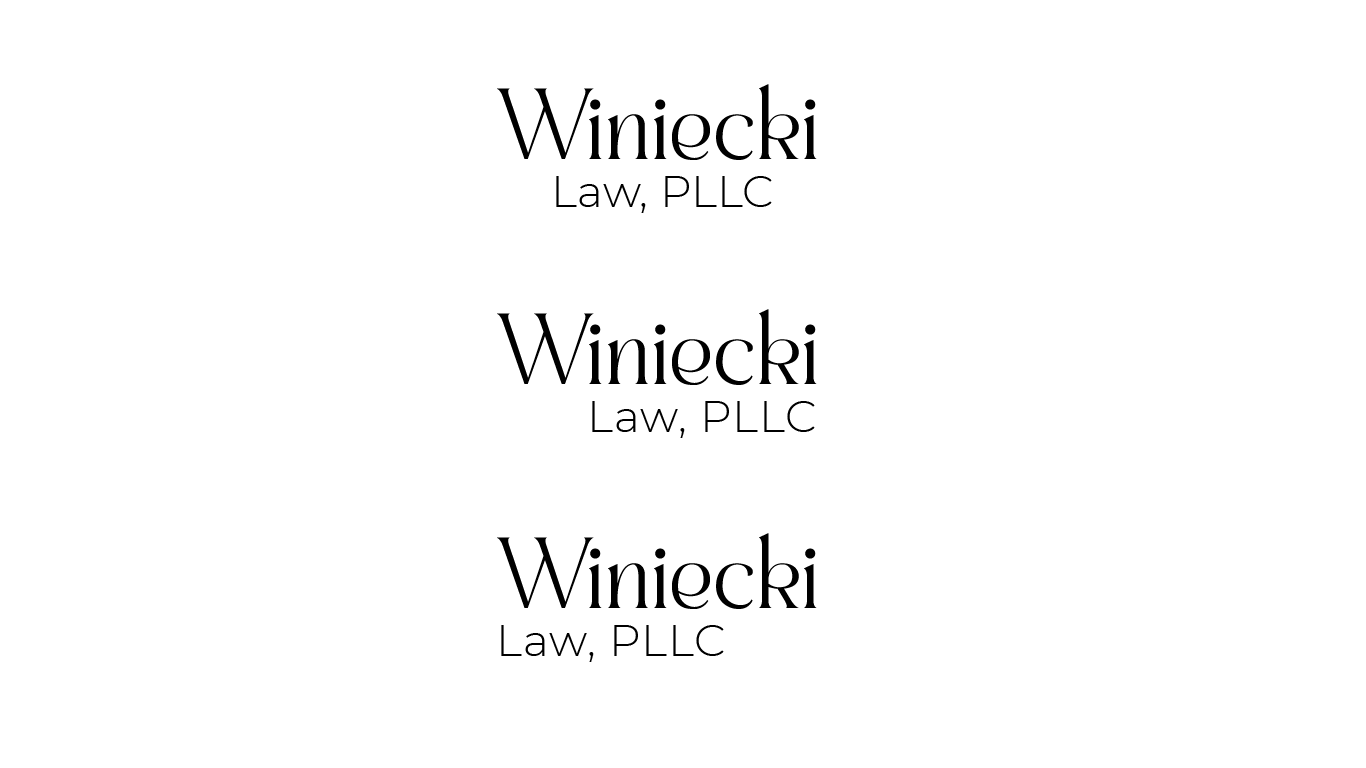 Logo Design by thepurplestudioz for Winiecki Law PLLC | Design #36123061