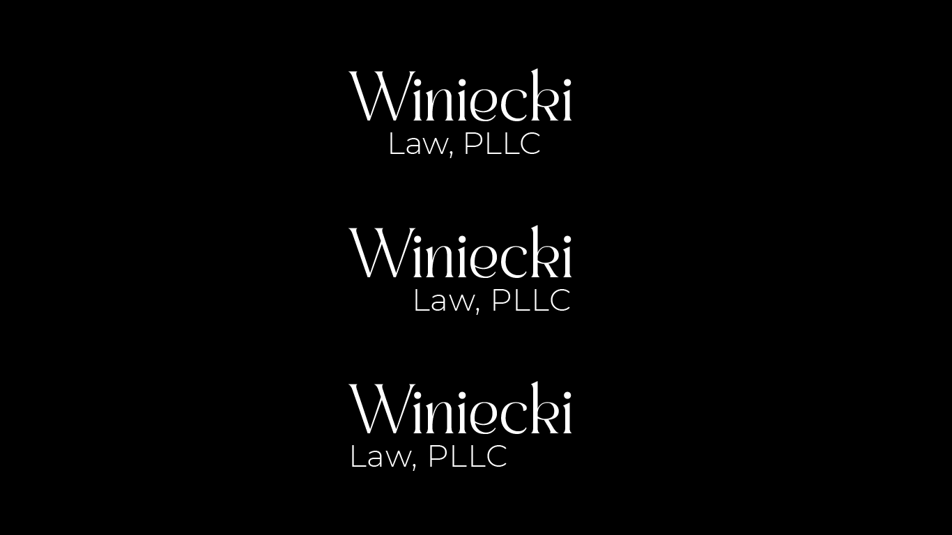 Diseño de Logo por thepurplestudioz para Winiecki Law PLLC | Diseño #36123068
