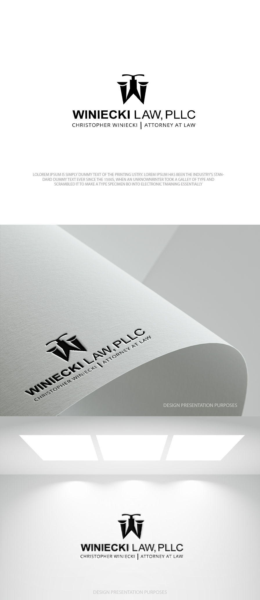 Logo Design by zebronicgraphic for Winiecki Law PLLC | Design #36054787