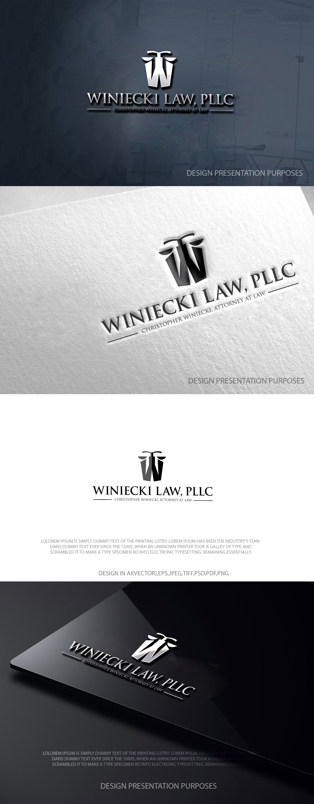 Logo Design by zebronicgraphic for Winiecki Law PLLC | Design #36054790