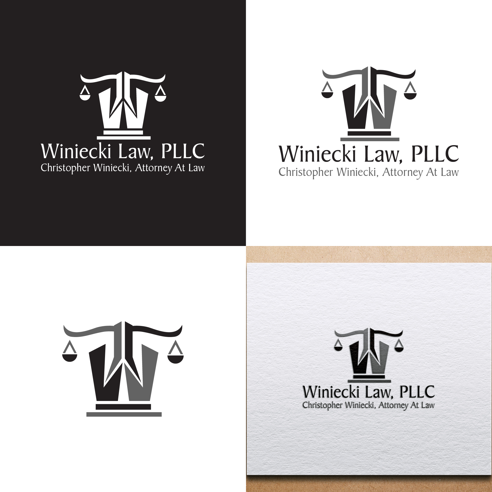 Logo Design by sourcead23 for Winiecki Law PLLC | Design #36049721