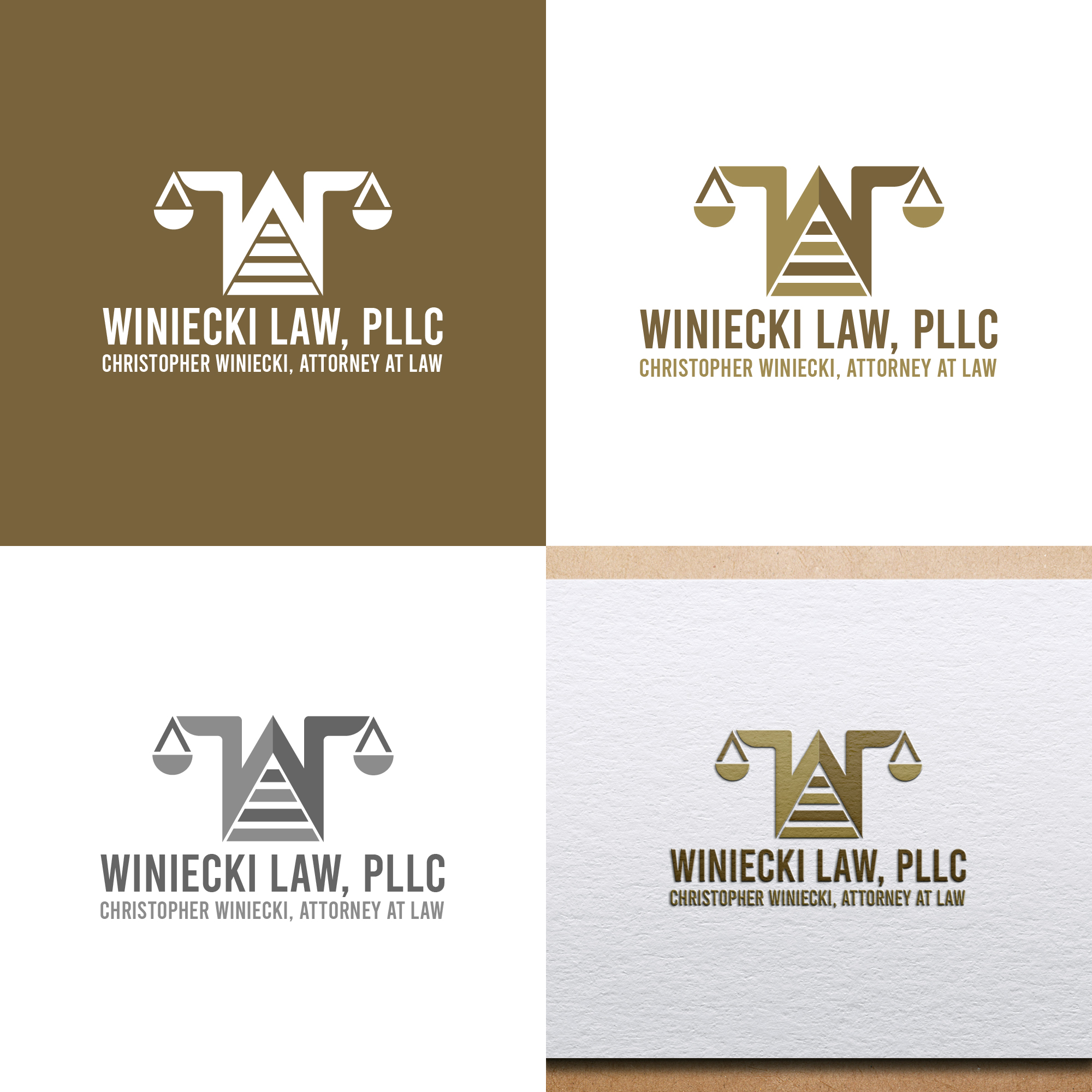 Logo Design by sourcead23 for Winiecki Law PLLC | Design #36049829