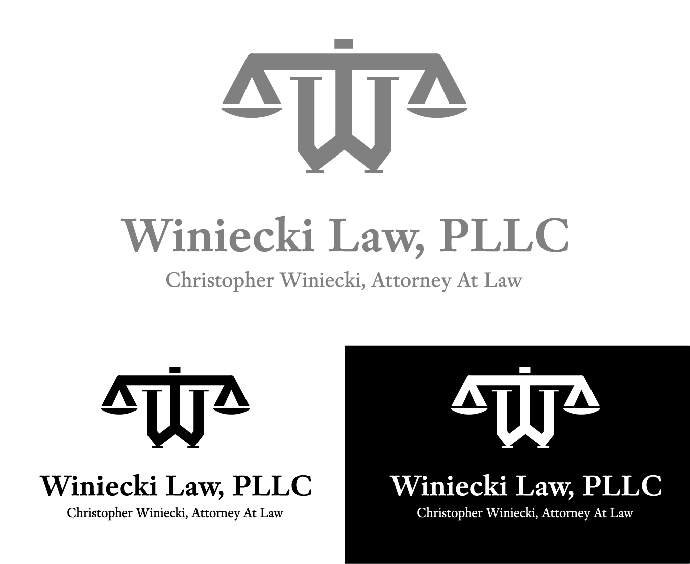 Logo Design by V3H Desing & Ilustration for Winiecki Law PLLC | Design #36065133