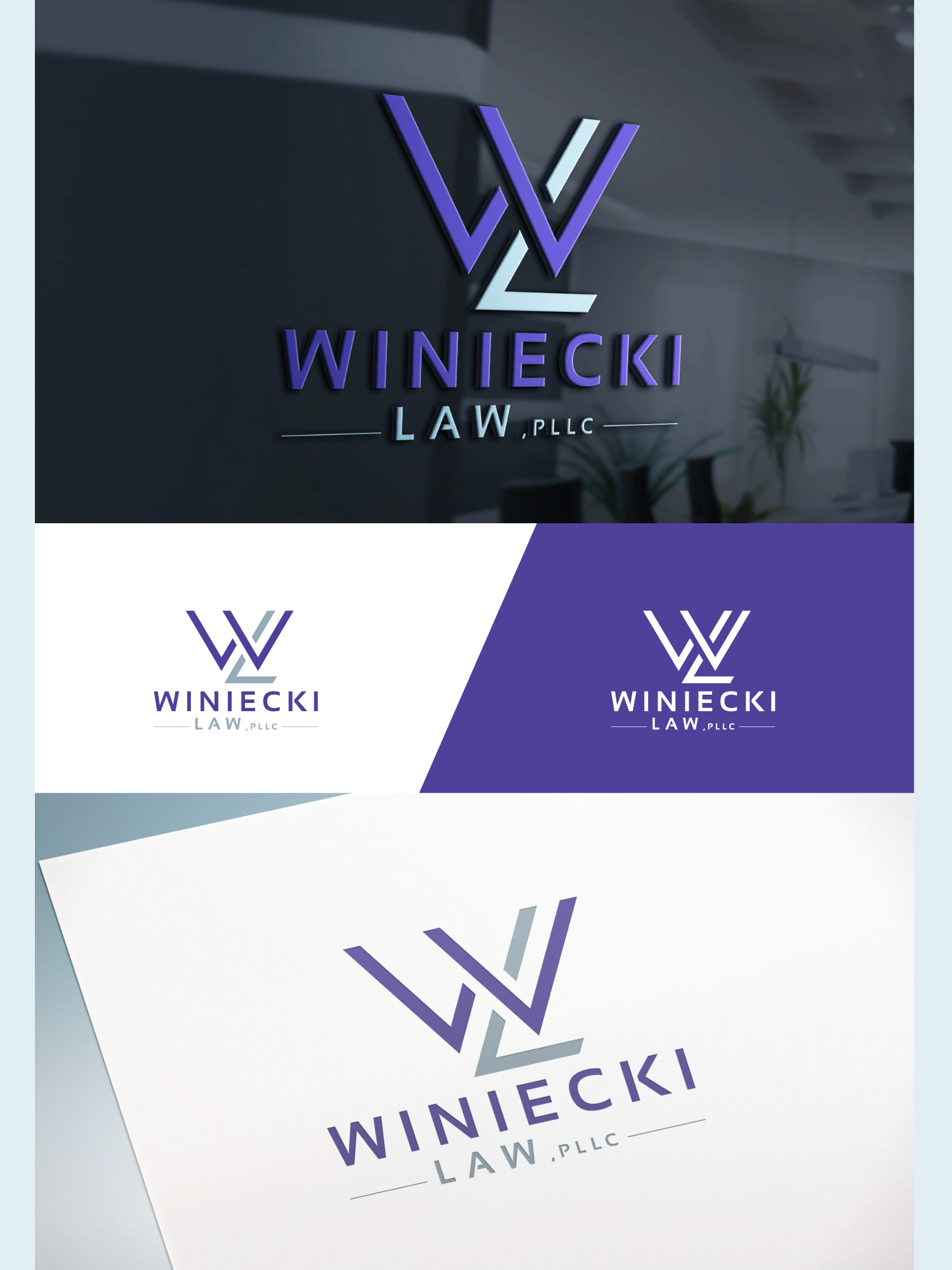 Logo Design by UMBRA Designs for Winiecki Law PLLC | Design #36089160