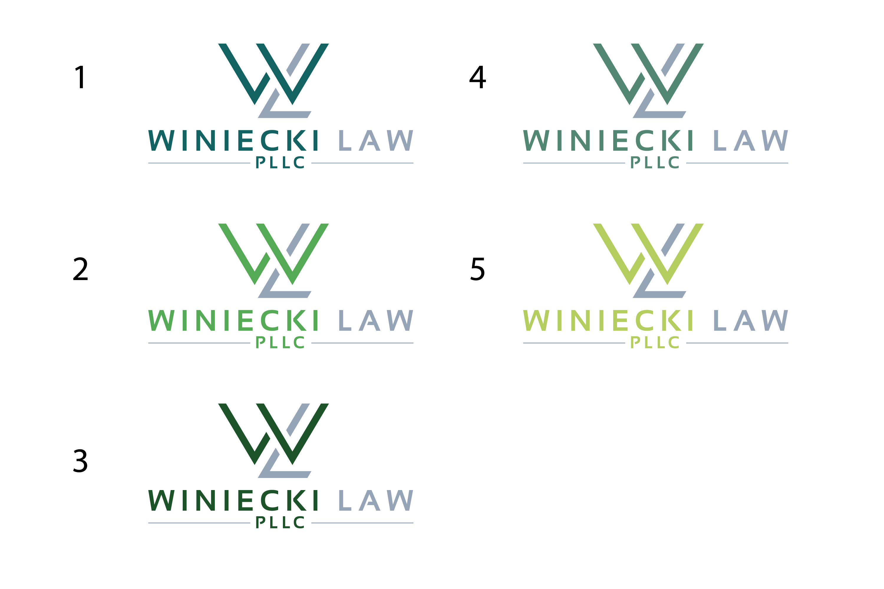 Logo Design by UMBRA Designs for Winiecki Law PLLC | Design #36137960