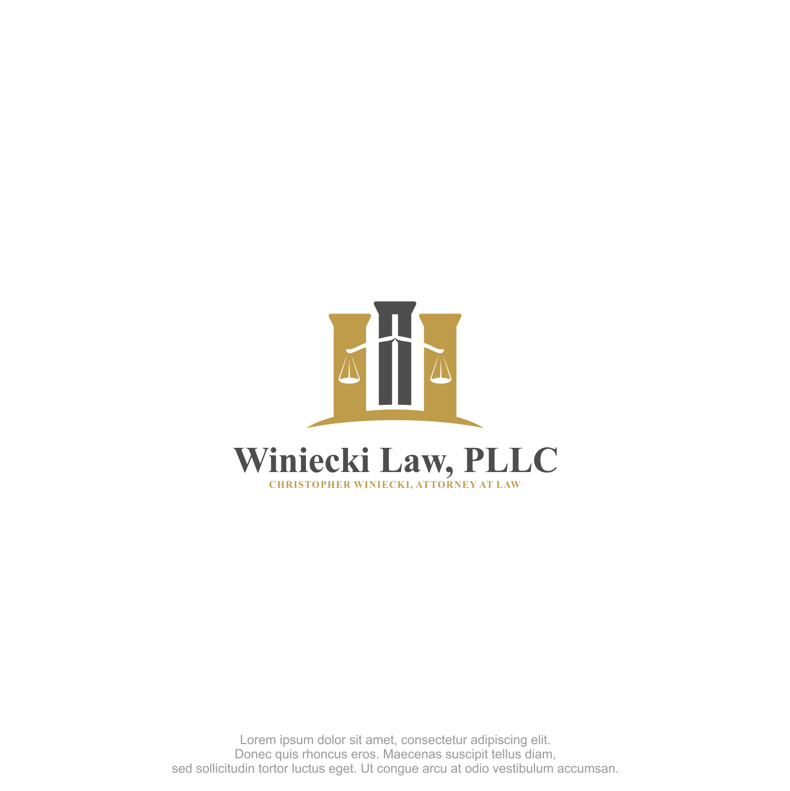 Diseño de Logo por M.Syaiful Huda para Winiecki Law PLLC | Diseño #36049178
