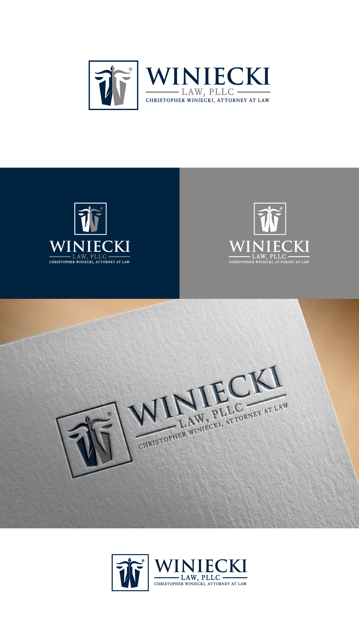 Logo Design by Ayub Zafar for Winiecki Law PLLC | Design #36064318