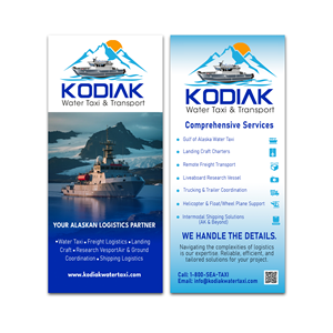 Diseño de Flyer por shakibali para Kodiak Water Taxi and Transport | Diseño: #36063431