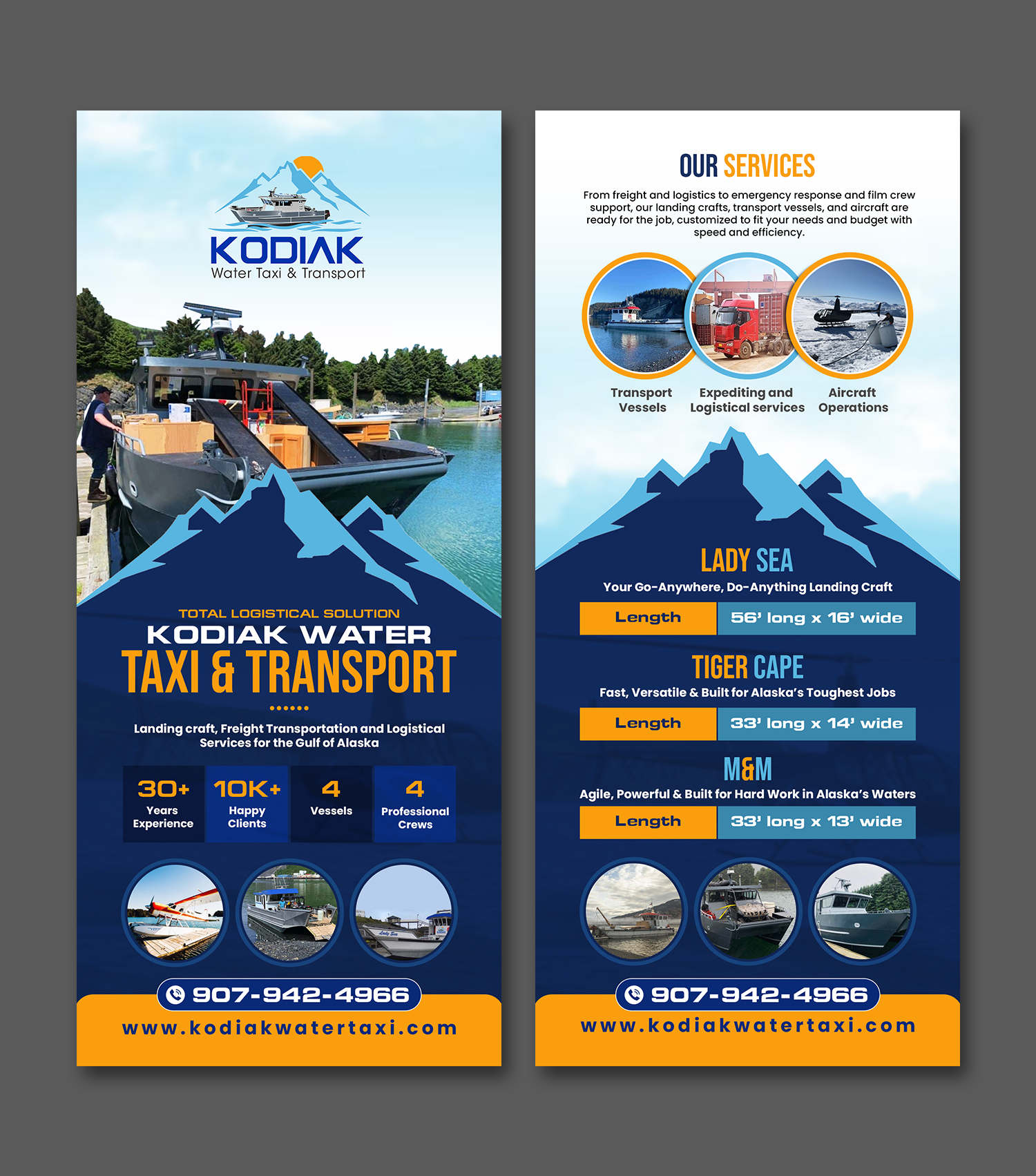 Flyer Design by debdesign for Kodiak Water Taxi and Transport | Design #36059852