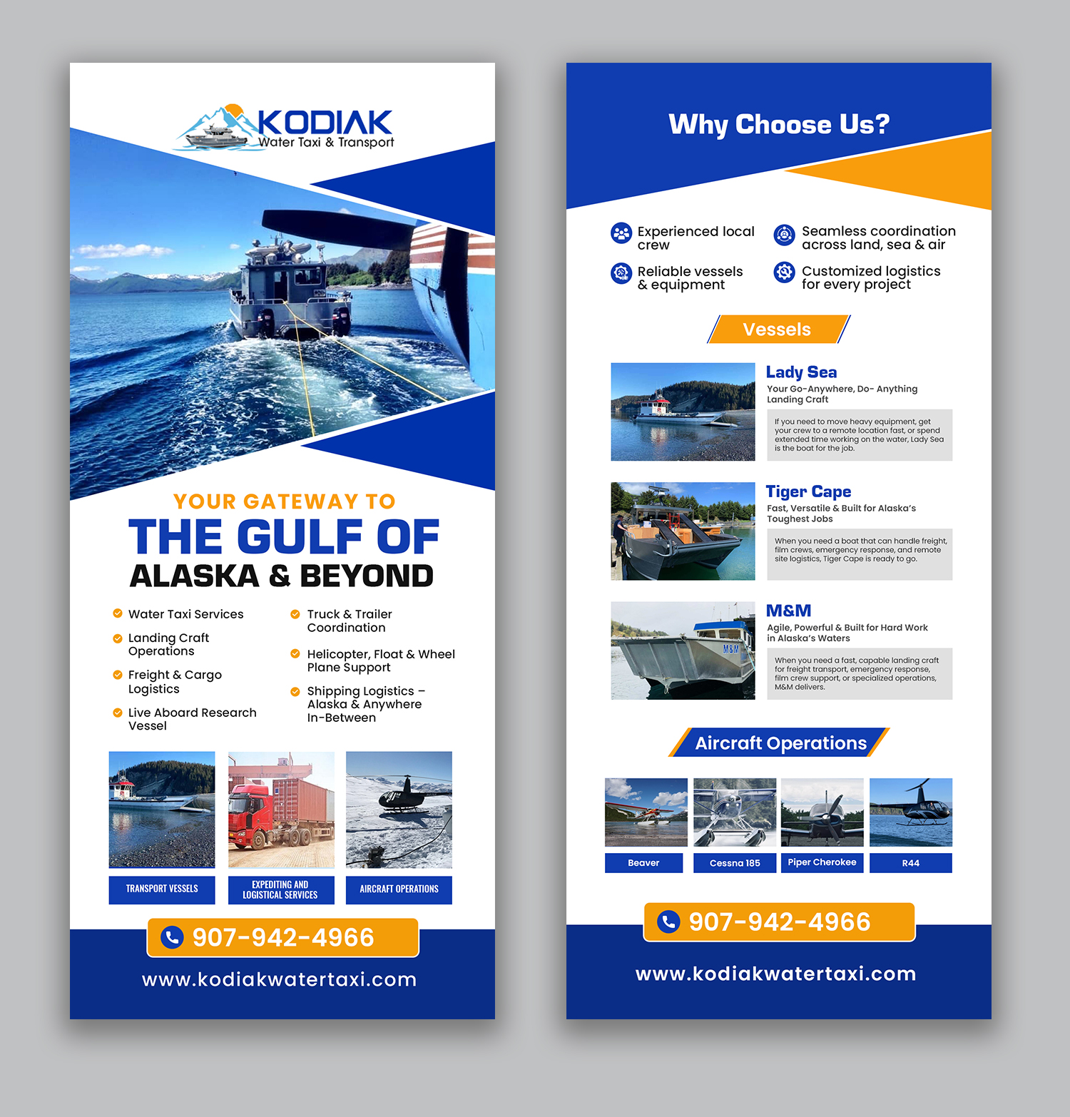 Flyer Design by debdesign for Kodiak Water Taxi and Transport | Design #36060511