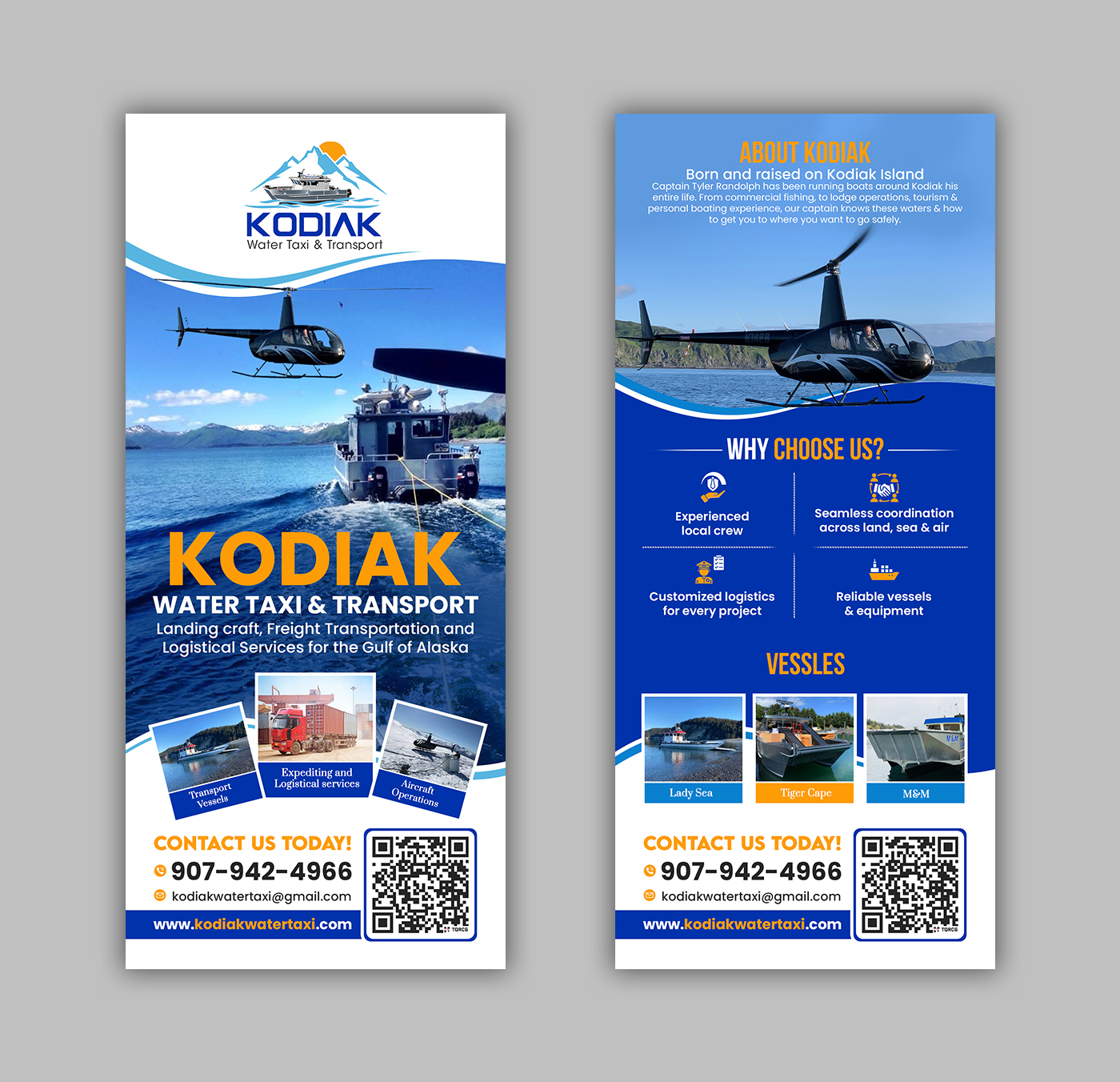 Flyer Design by debdesign for Kodiak Water Taxi and Transport | Design #36060587