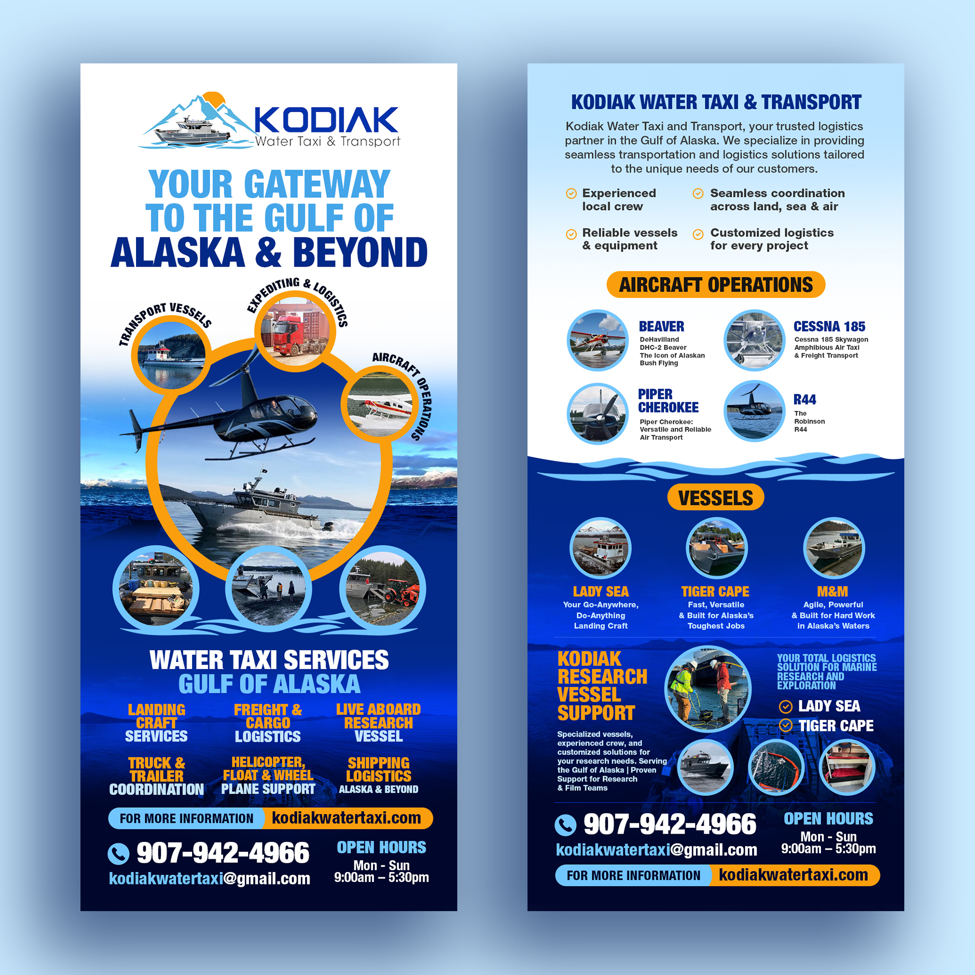Diseño de Flyer por debdesign para Kodiak Water Taxi and Transport | Diseño: #36060725