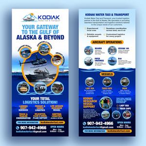 Diseño de Flyer por debdesign para Kodiak Water Taxi and Transport | Diseño: #36072745