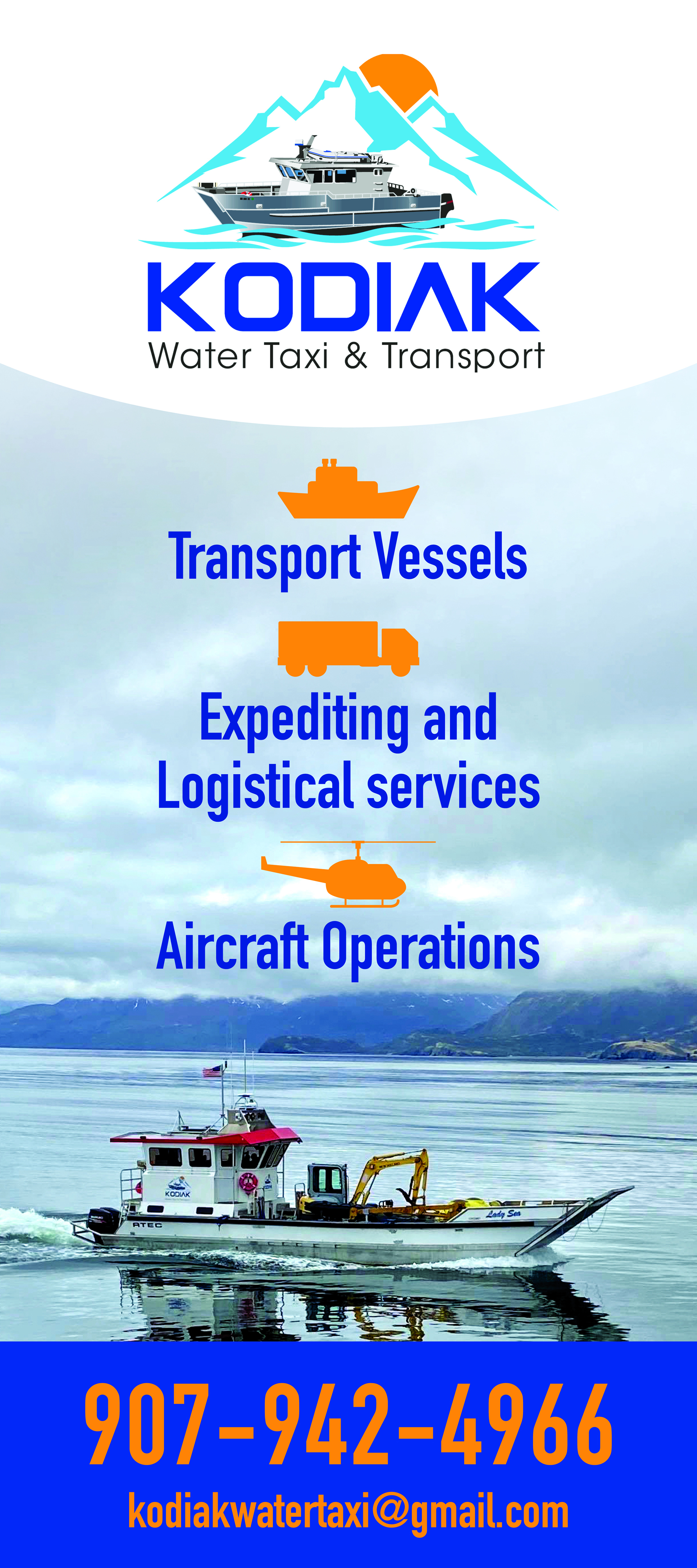 Flyer Design by arikool for Kodiak Water Taxi and Transport | Design #36059949