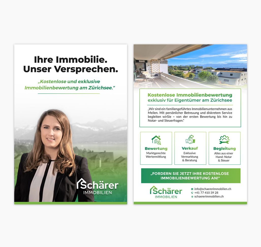 Flyer Design by DA. for Schärer Immobilien | Design #36065696