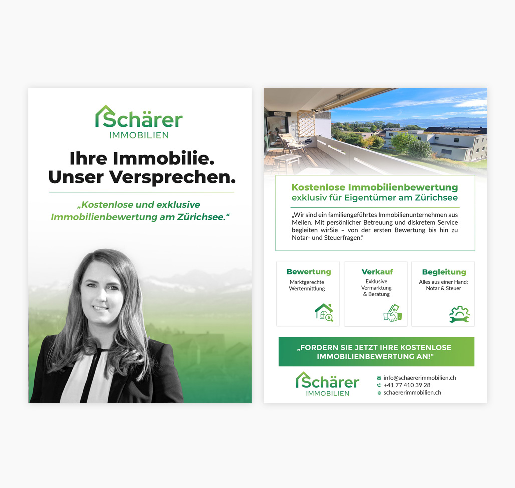Flyer Design by DA. for Schärer Immobilien | Design #36065903