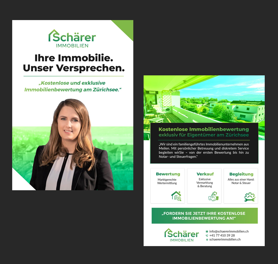 Flyer Design by DA. for Schärer Immobilien | Design #36066348