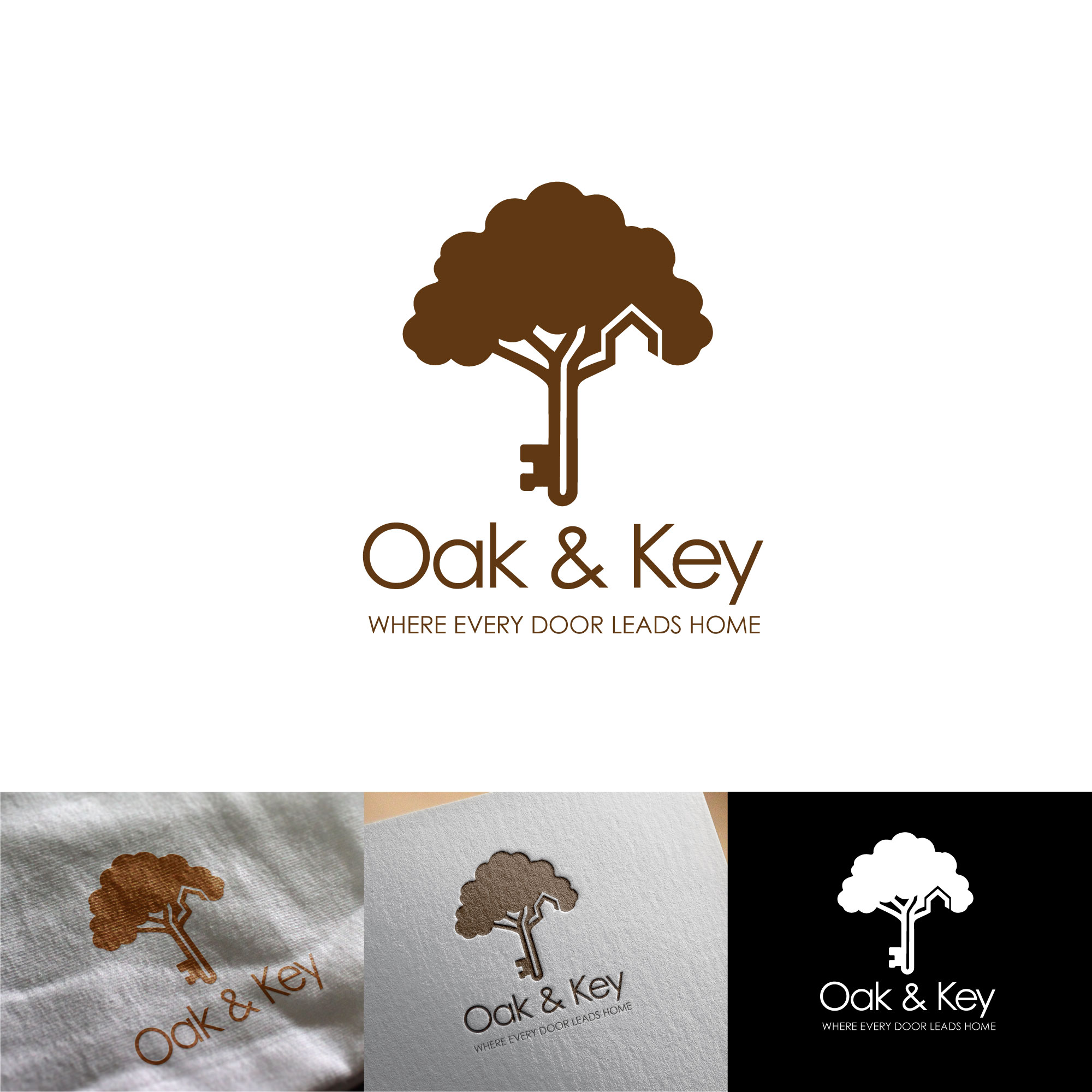 Diseño de Logo por faguns para Oak and Key Real Estate  | Diseño #36072206