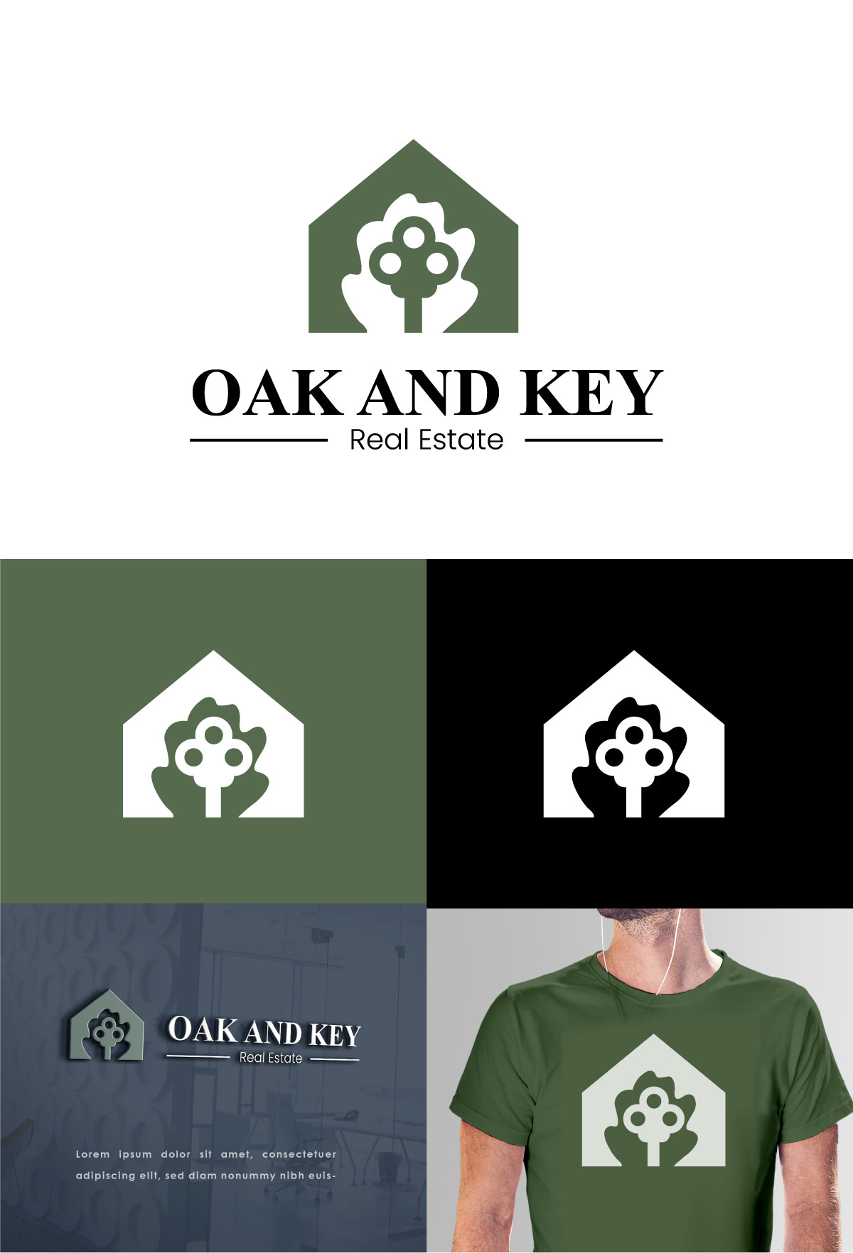 Logo Design by 99 Art.. for Oak and Key Real Estate  | Design #36067875