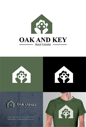 Logo Design by 99 Art.. for Oak and Key Real Estate  | Design: #36067875