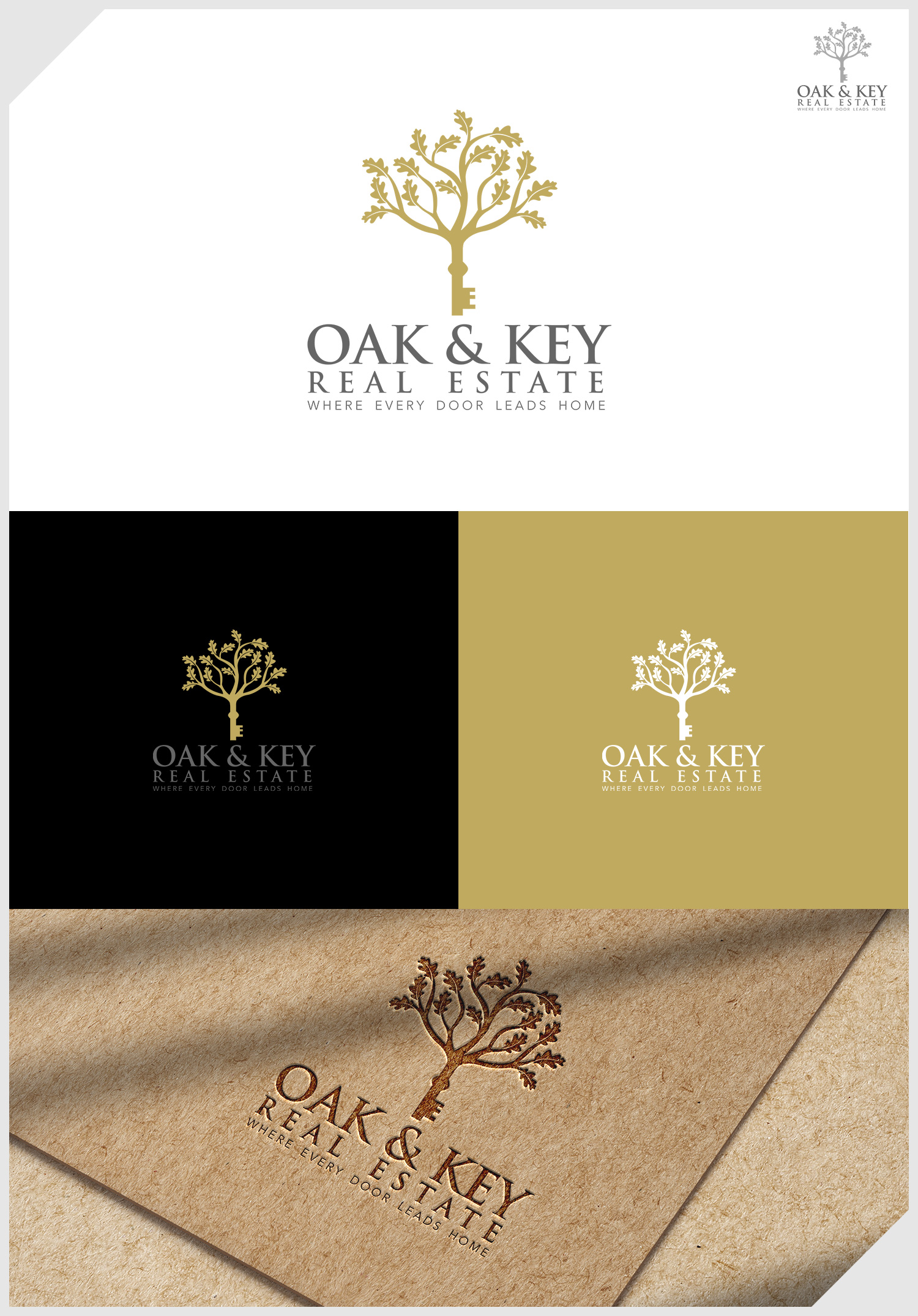 Logo-Design von IDesign1606 für Oak and Key Real Estate  | Design #36069776