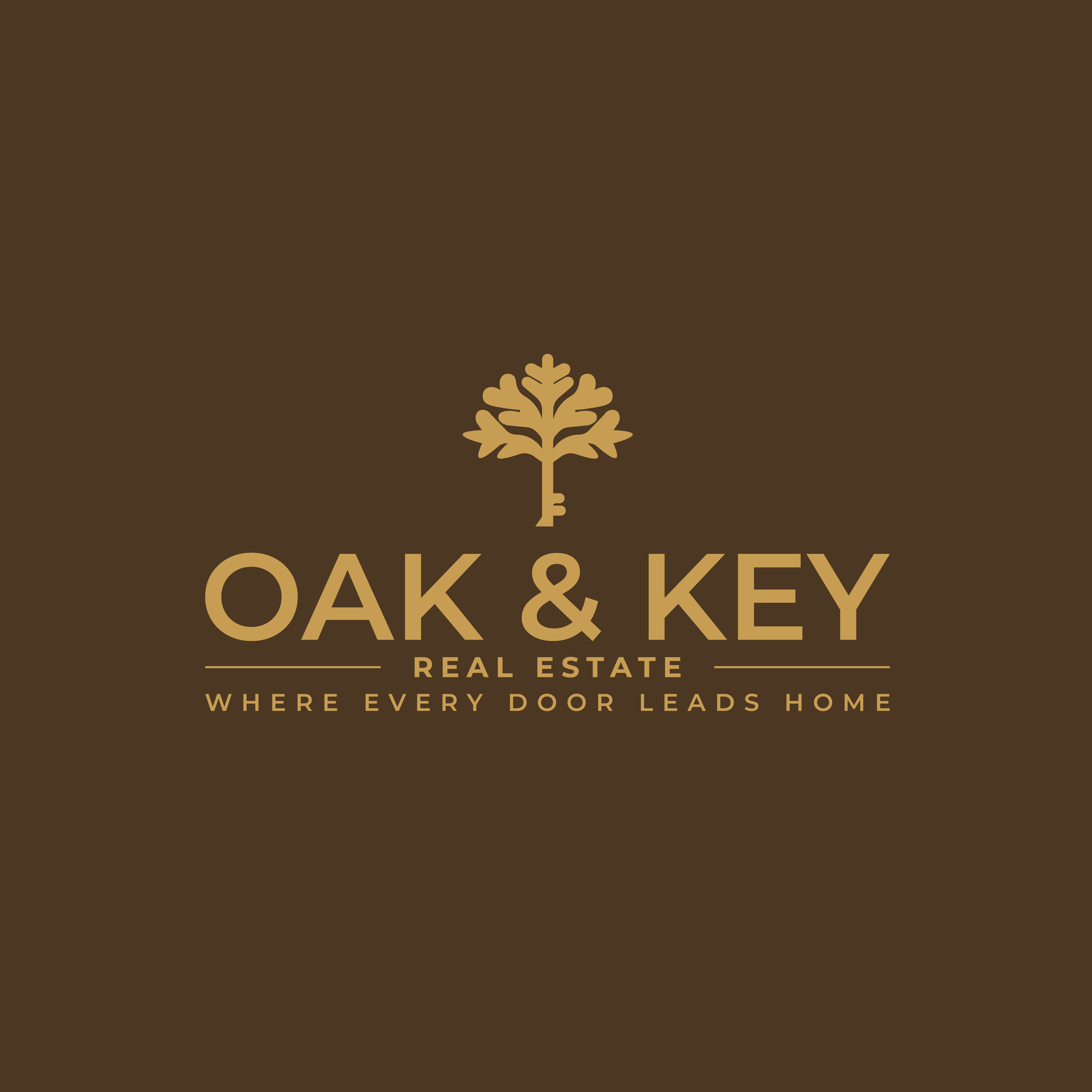 Logo Design by Eve.A for Oak and Key Real Estate  | Design #36076345
