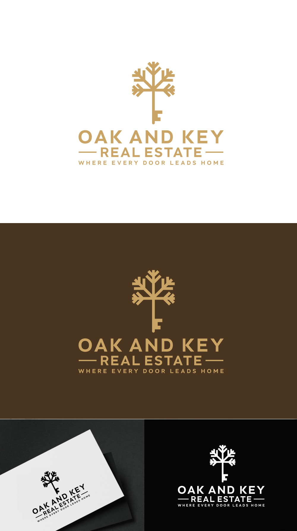 Diseño de Logo por SolDesign para Oak and Key Real Estate  | Diseño #36104889